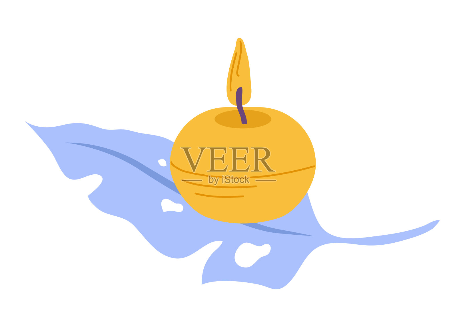 芳香疗法。蜡烛放松按摩。矢量插图在一个白色的背景插画图片素材