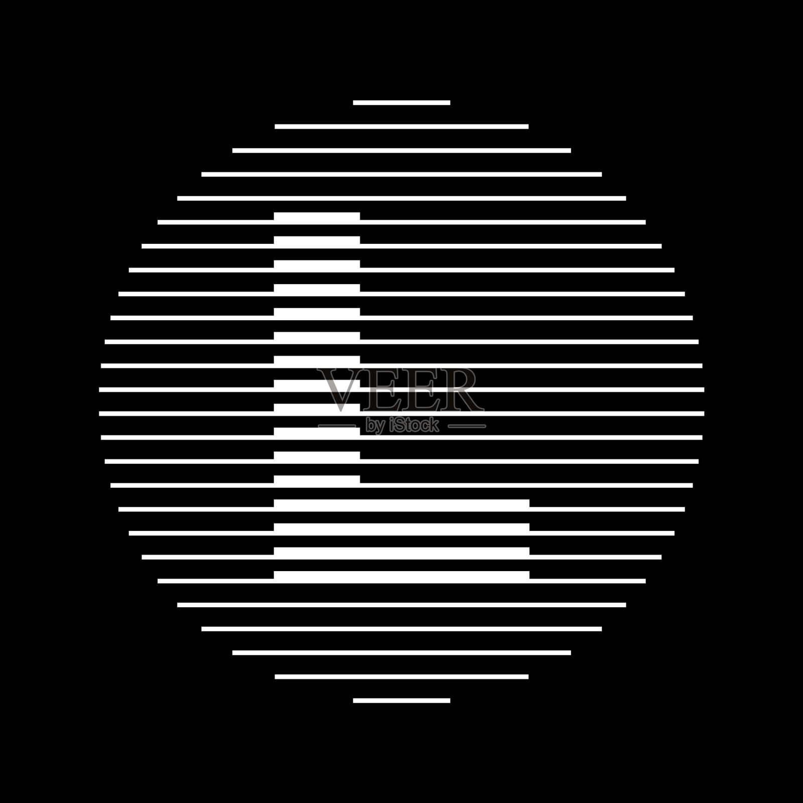 L字母标志圆形圆线抽象光学错觉条纹半色调符号图标插画图片素材