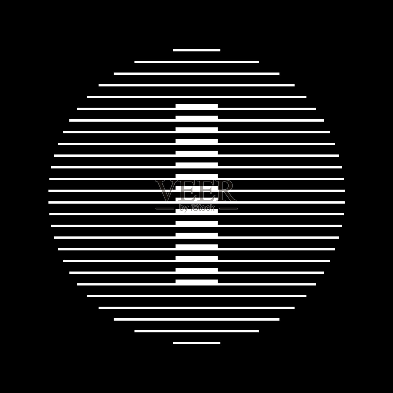 I字母标志圆形圆形线抽象光学错觉条纹半色调符号图标插画图片素材