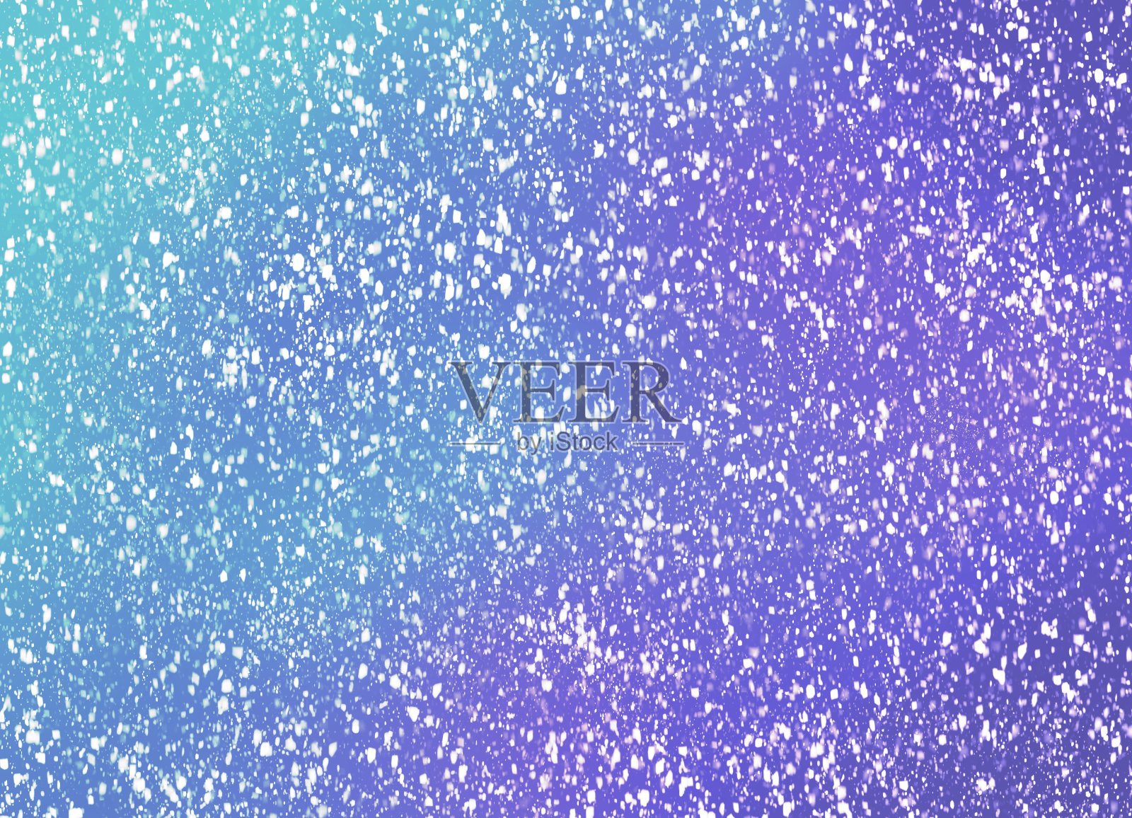 背景是蓝色调,周围漂浮着雪的效果。插画图片素材