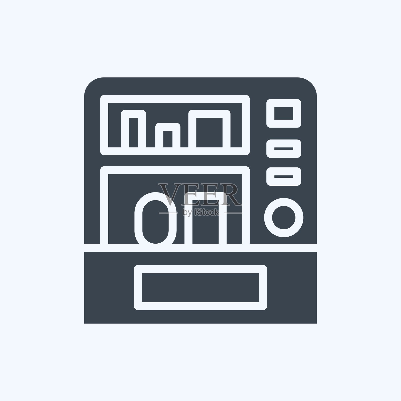 图标自动售货机。与城市标志有关。字形风格。简单的设计说明插画图片素材