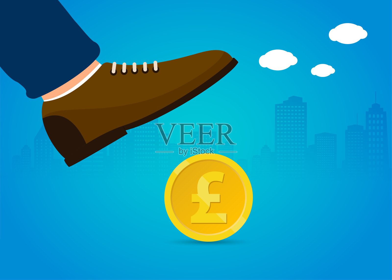 经济危机。插画图片素材