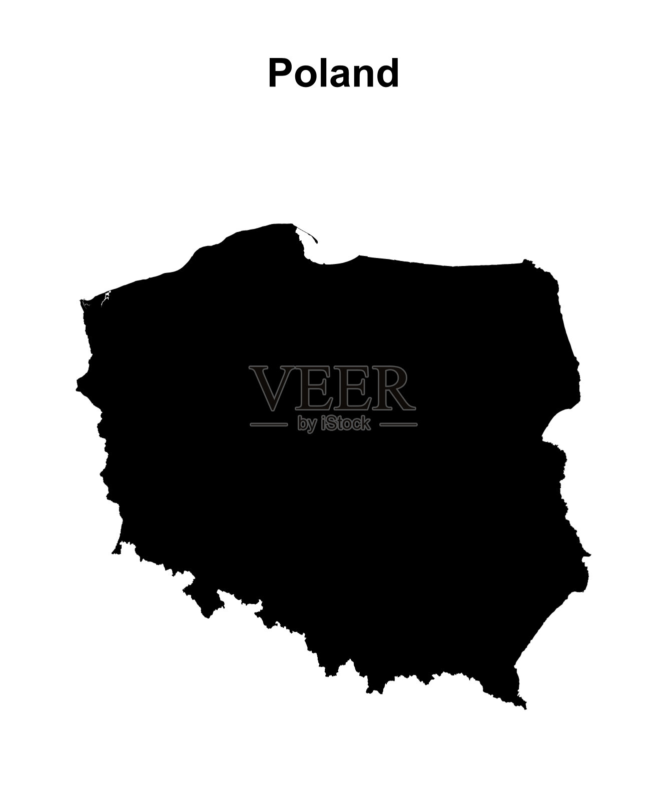 波兰空白轮廓图设计插画图片素材
