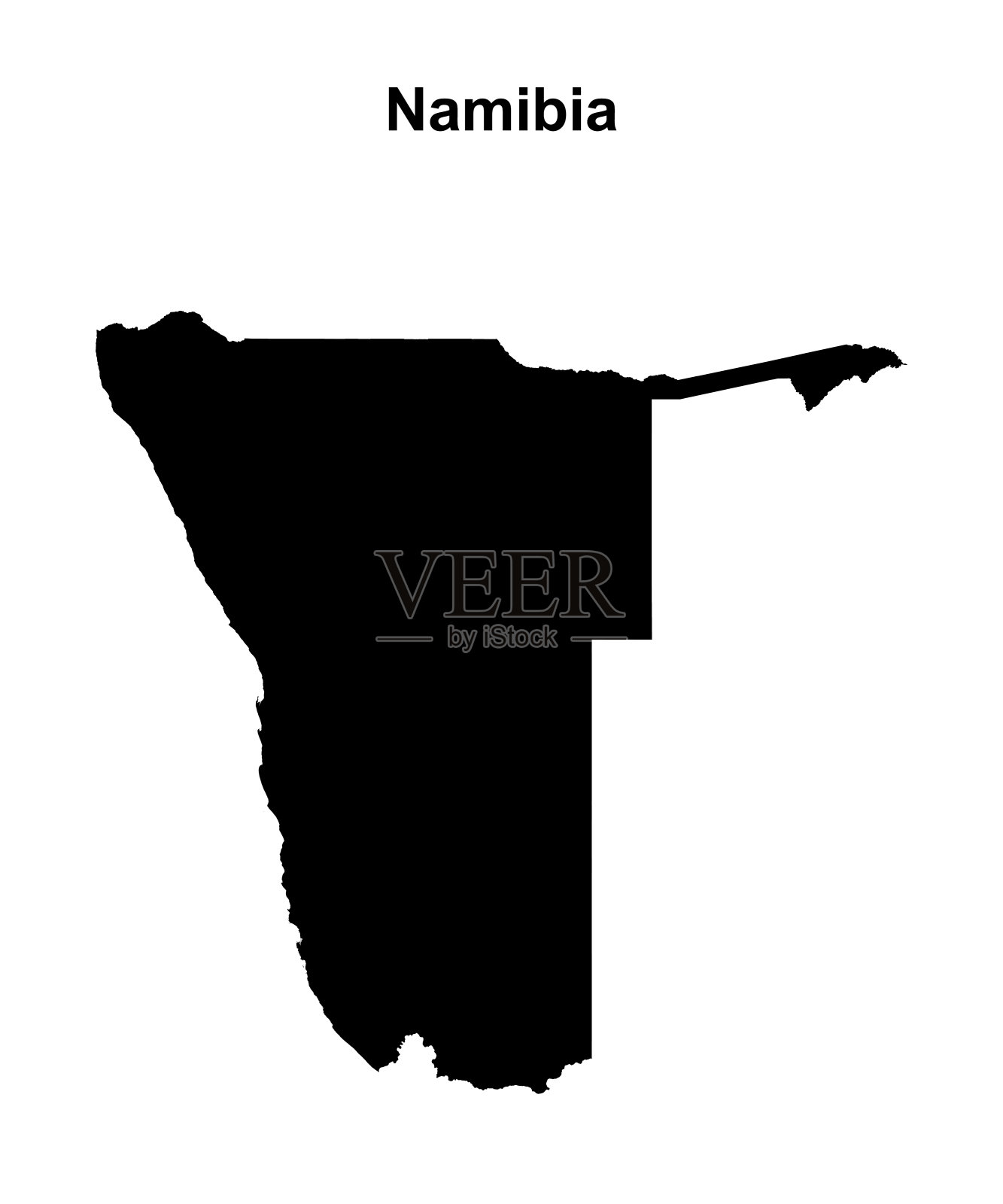 纳米比亚空白轮廓图设计插画图片素材
