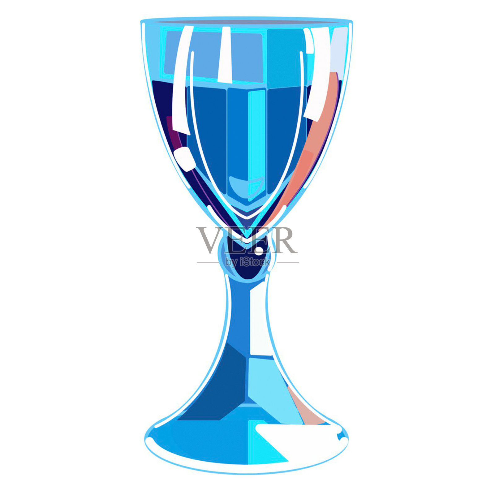 在白色背景上手绘的玻璃杯饮水杯插图插画图片素材