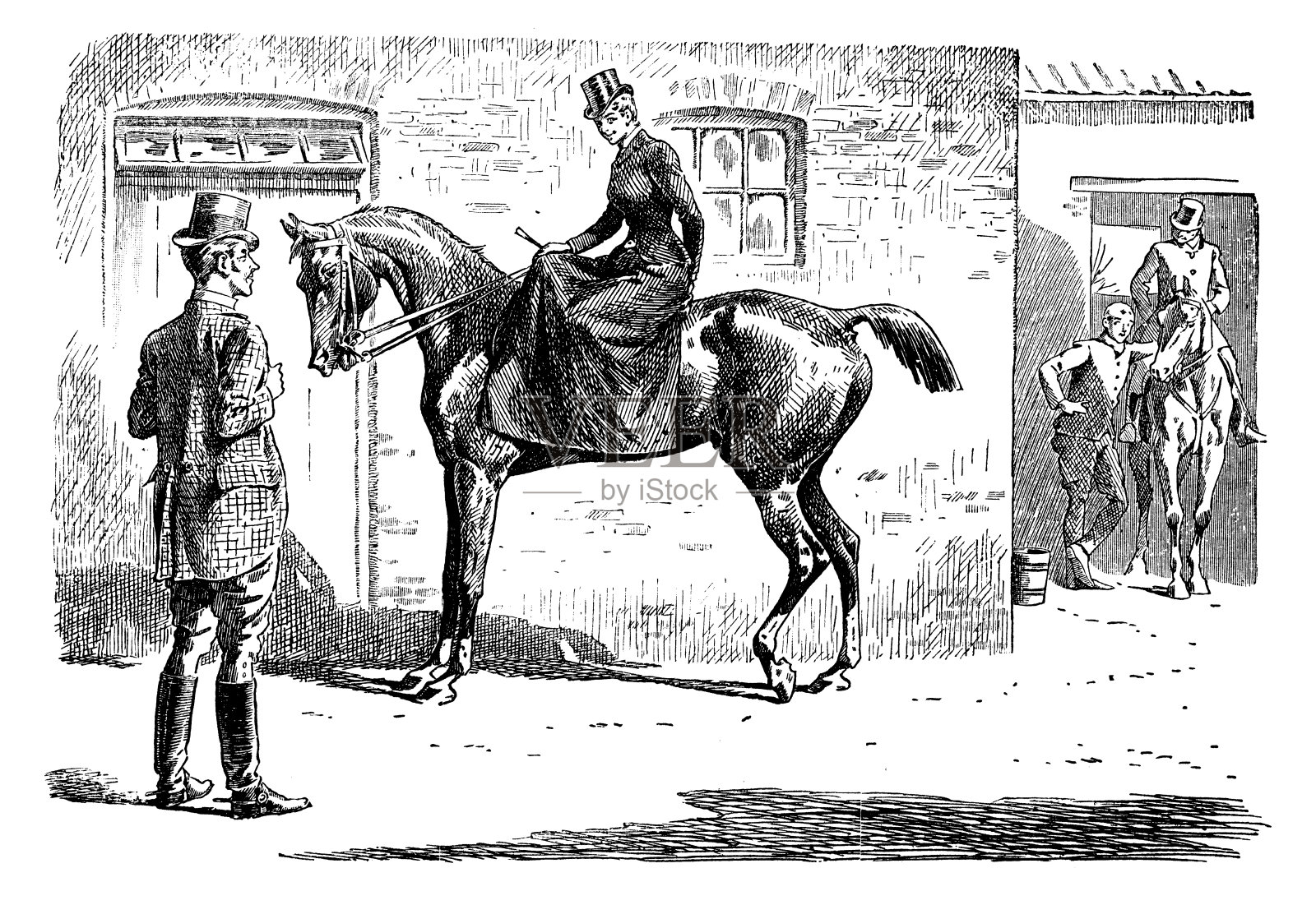 英国讽刺漫画插画图片素材