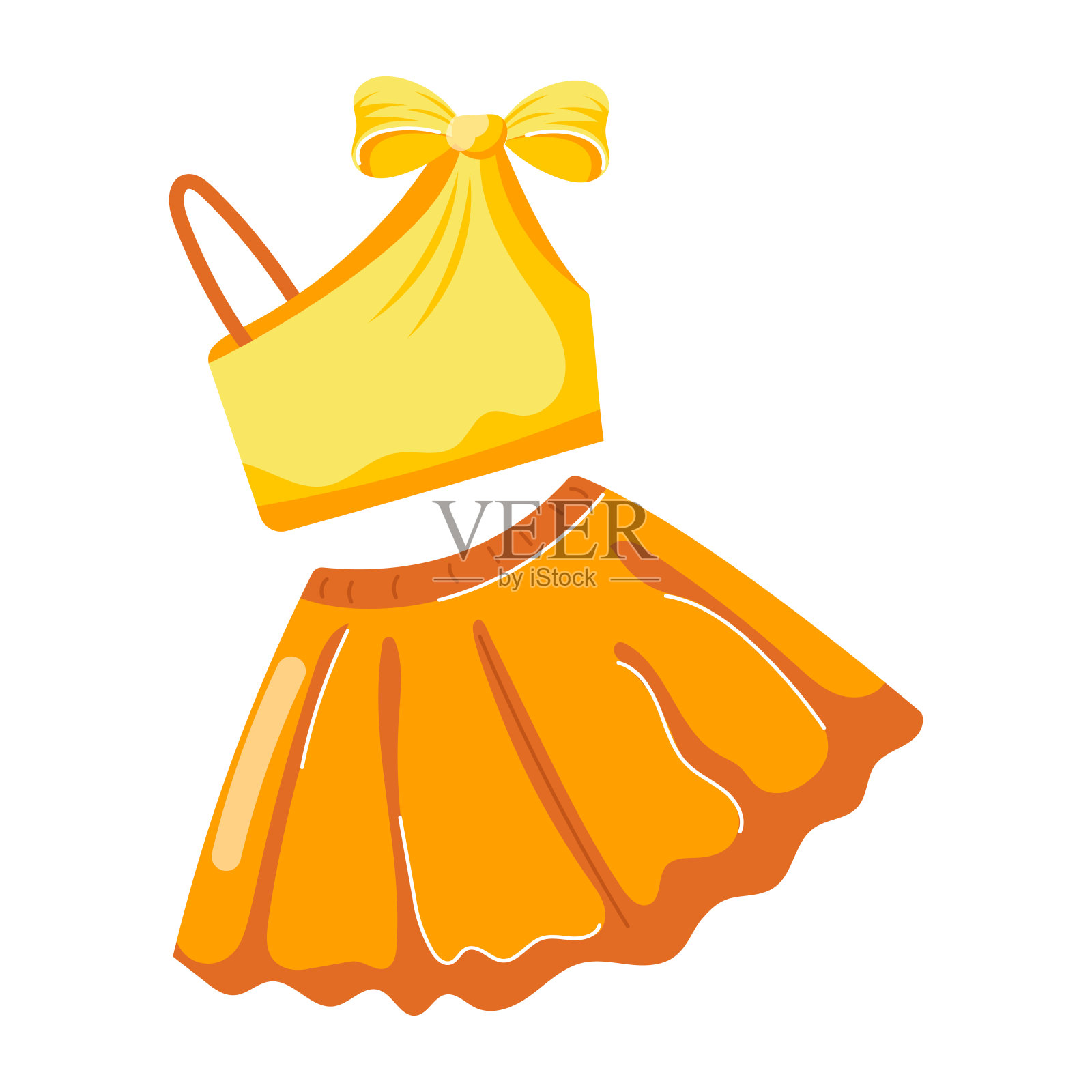 扁平贴纸收集描绘妇女和儿童时尚插画图片素材