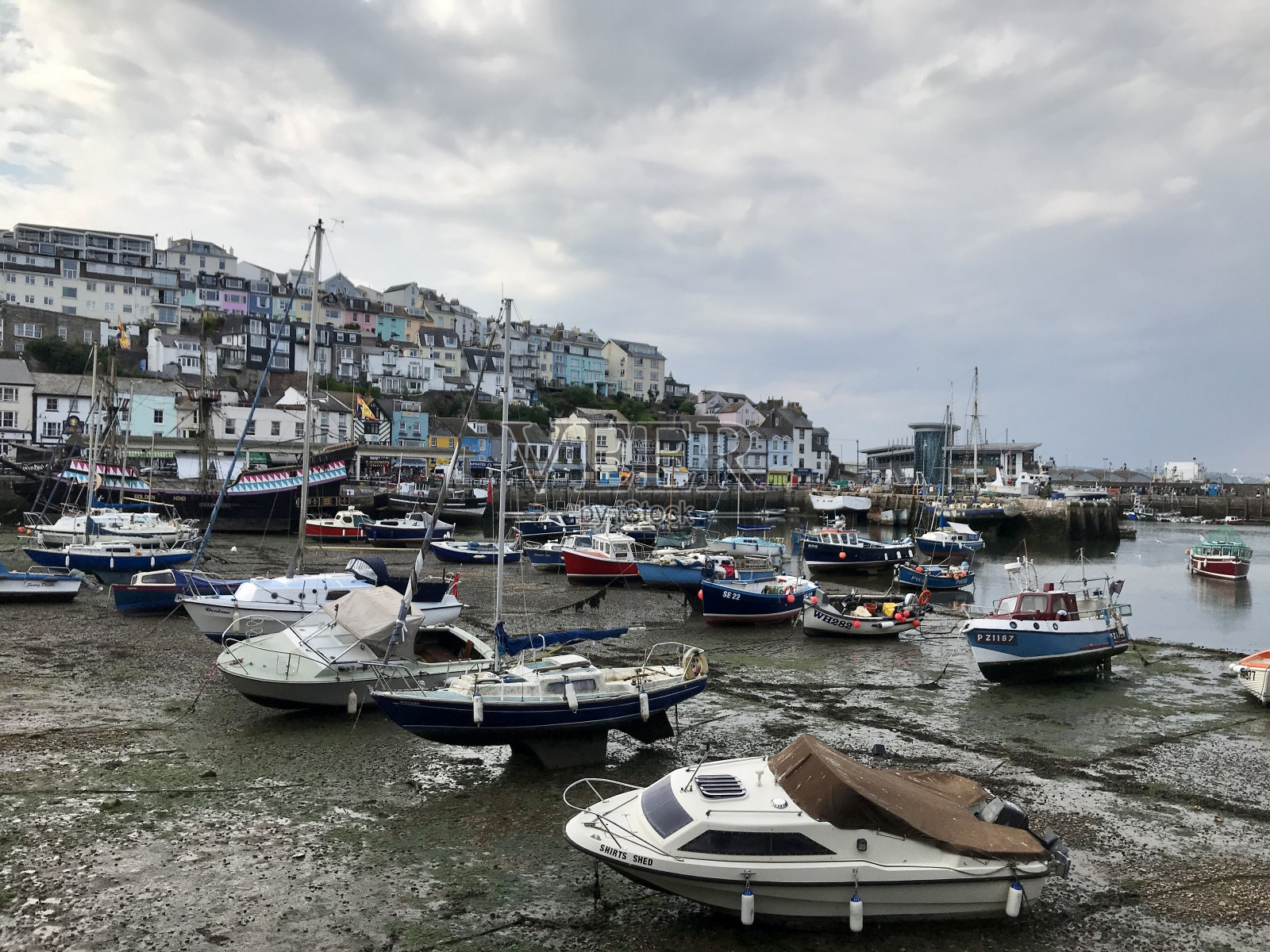 德文郡布里克斯汉姆港照片摄影图片