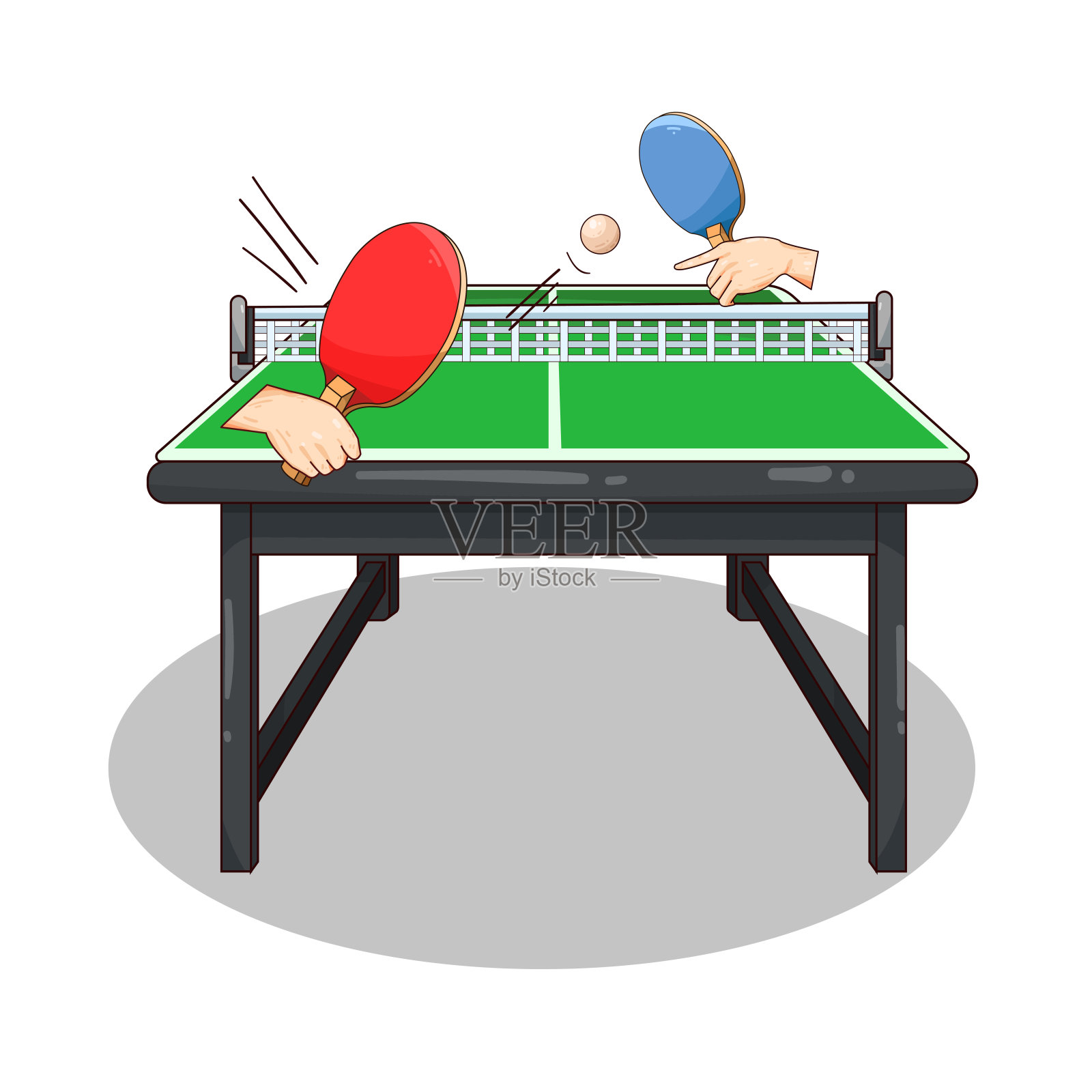乒乓球插画图片素材