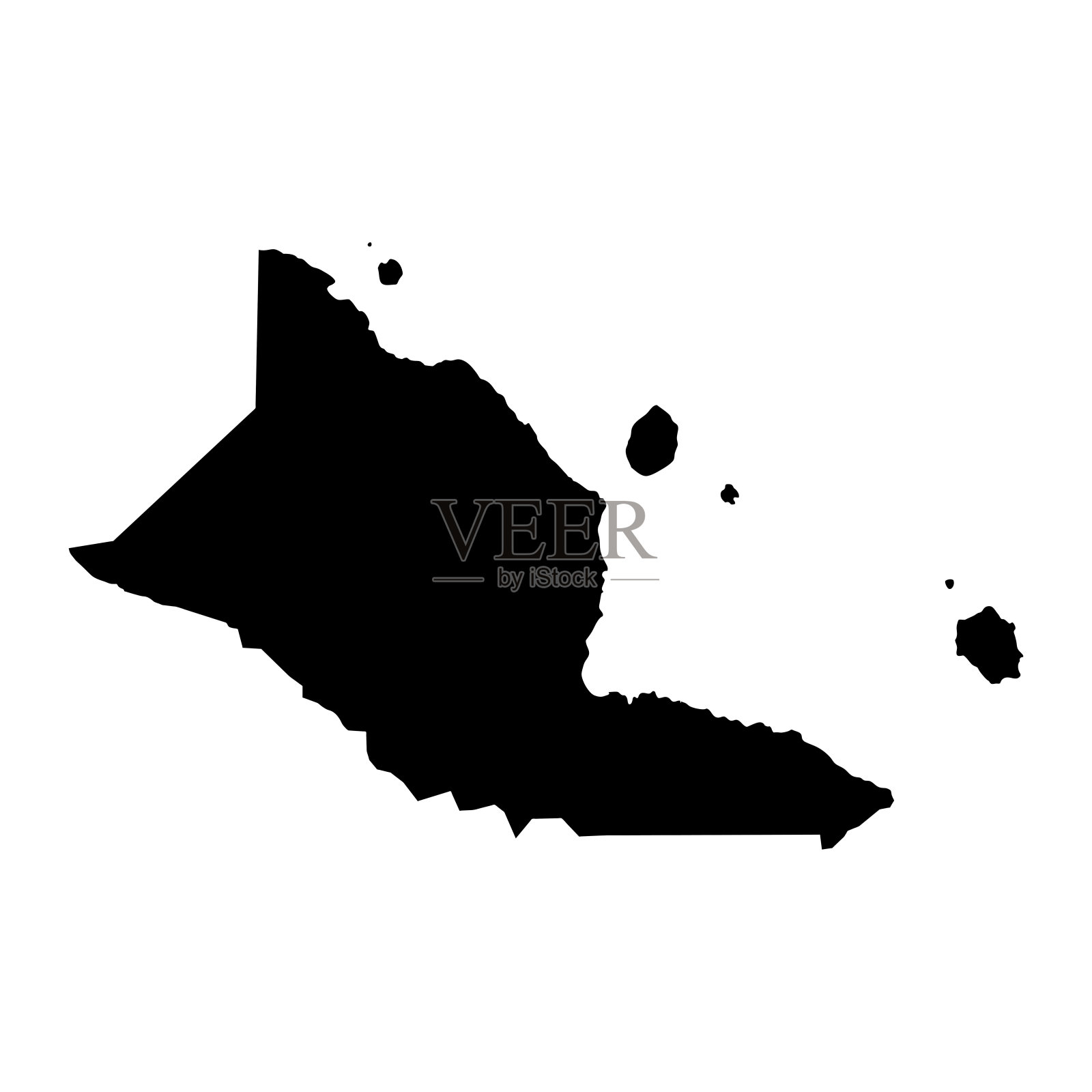 马当省地图,巴布亚新几内亚的行政区划。矢量插图。插画图片素材