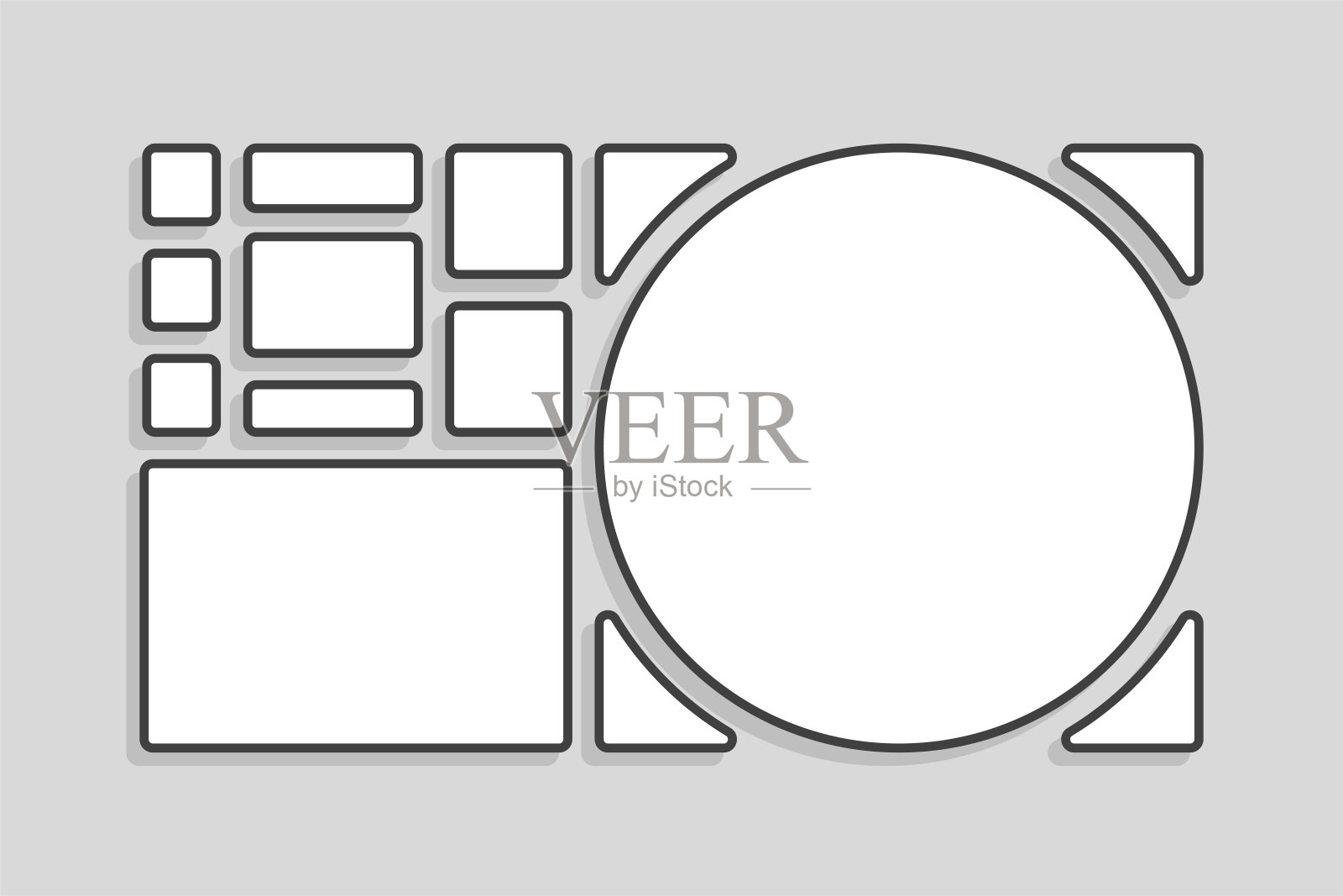 模板拼贴十帧,图像,照片插画图片素材