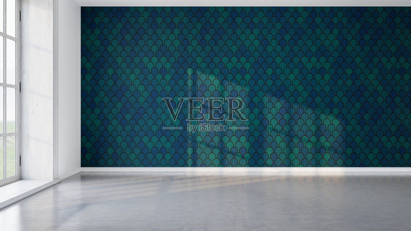 大型豪华现代明亮内饰客厅模型插图3D渲染图像照片摄影图片