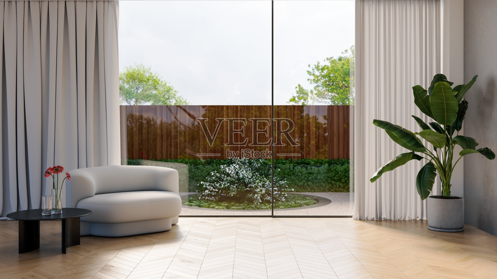 大型豪华现代明亮内饰客厅模型插图3D渲染图像照片摄影图片