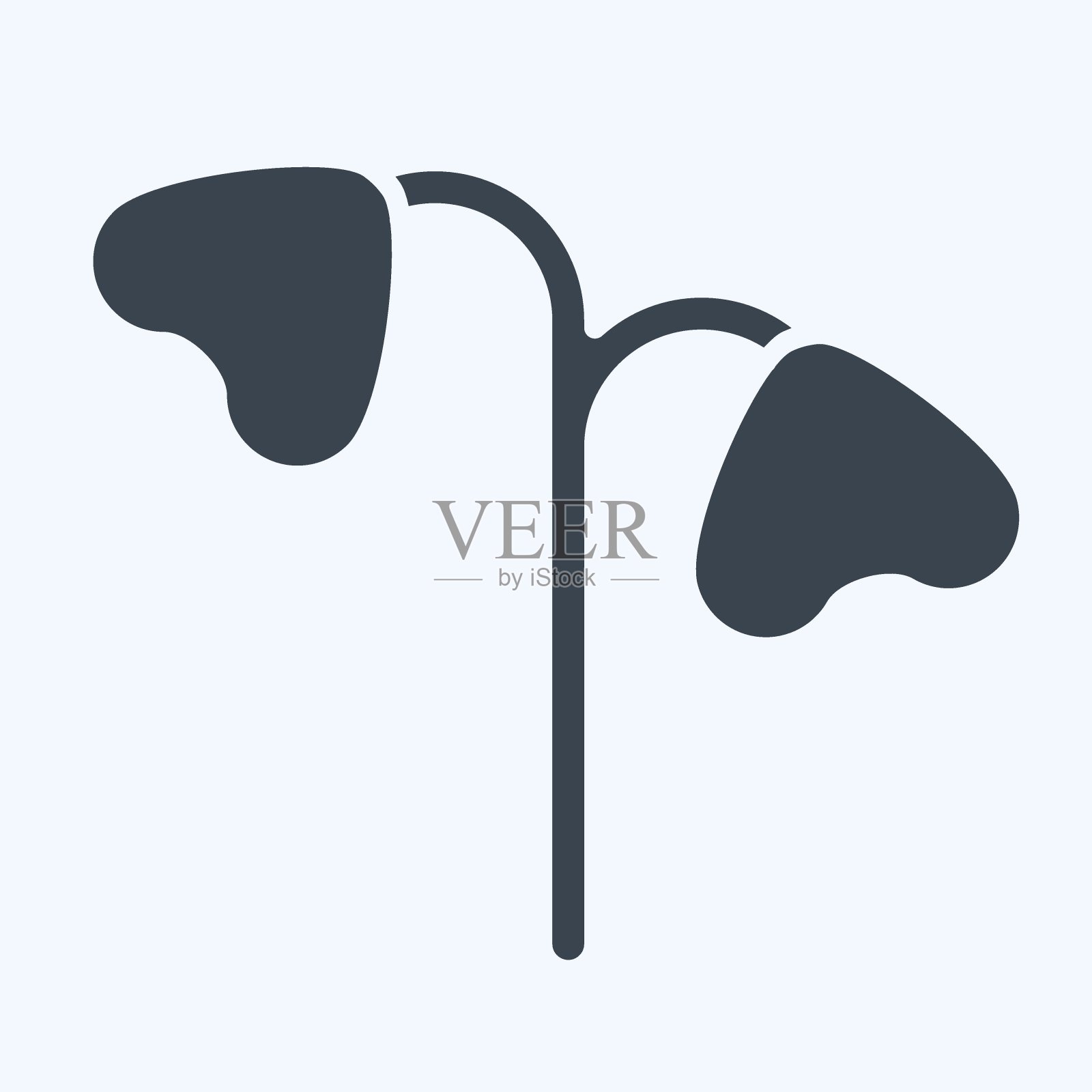 图标十字花科植物。与香草和香料有关的符号。字形风格。简单的设计可编辑。简单的说明插画图片素材