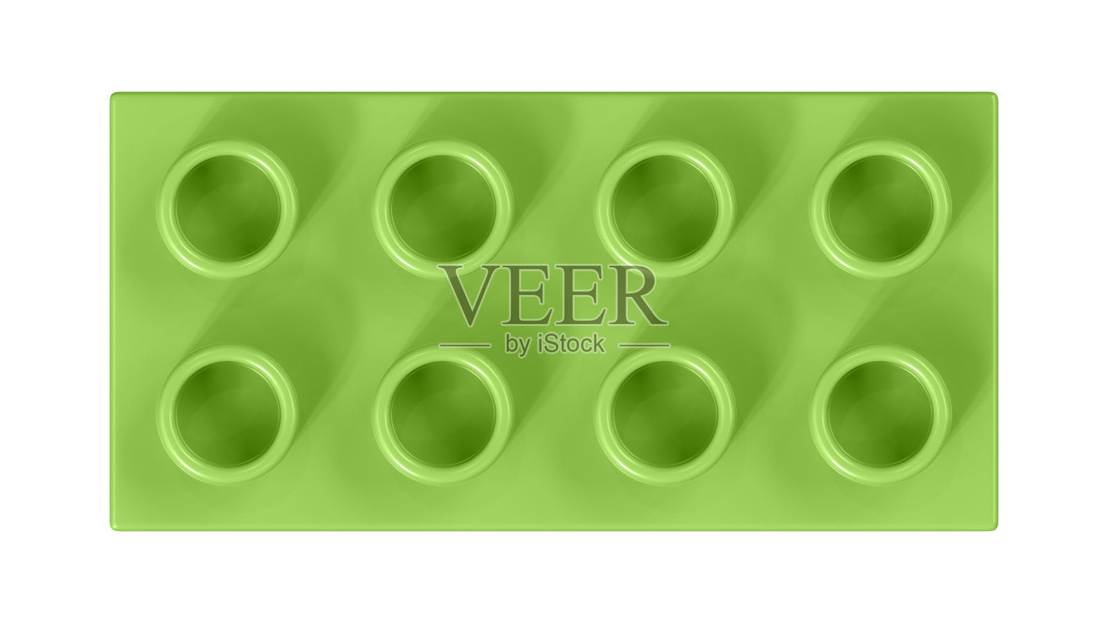 芹菜绿色玩具块孤立在一个白色的背景。照片摄影图片