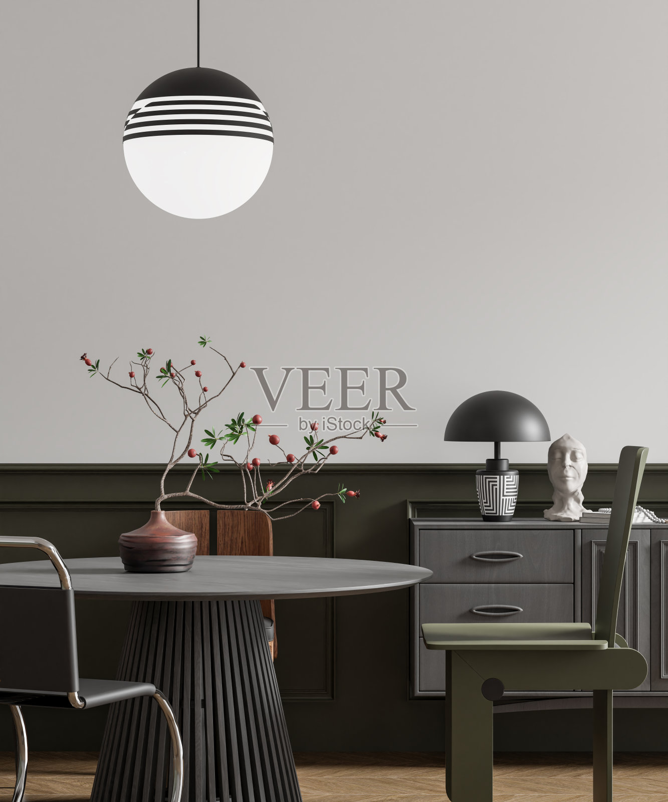 室内餐厅框架墙模型照片摄影图片