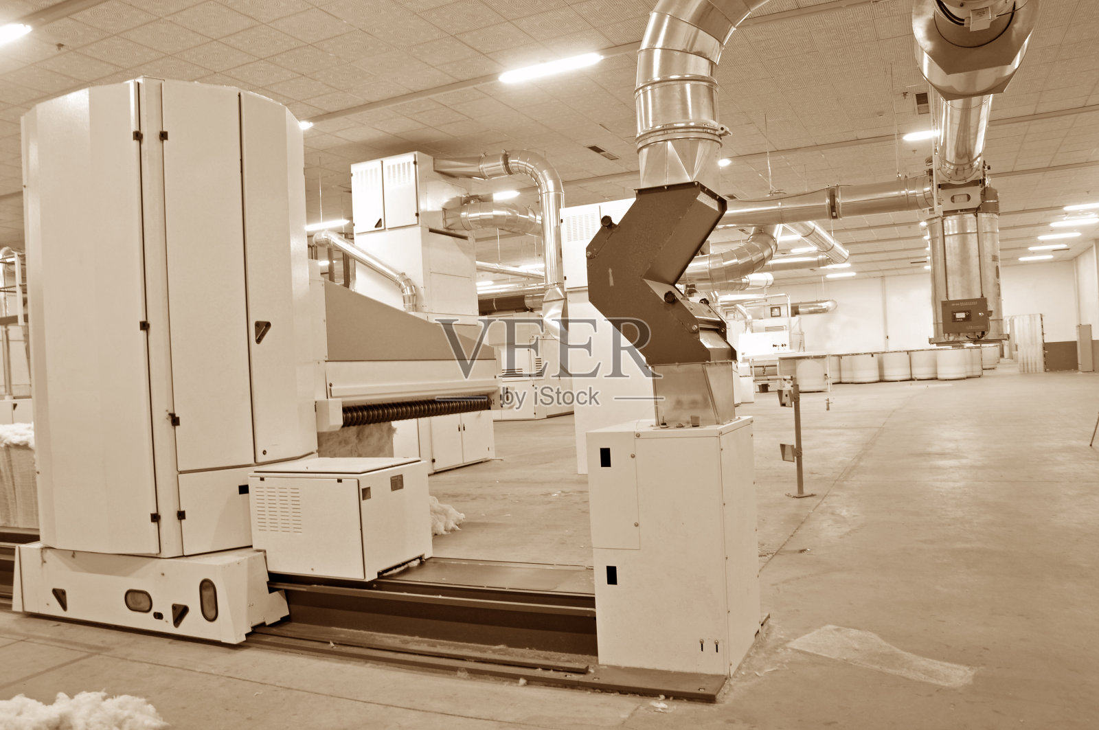 车间内纺纱厂设备照片摄影图片