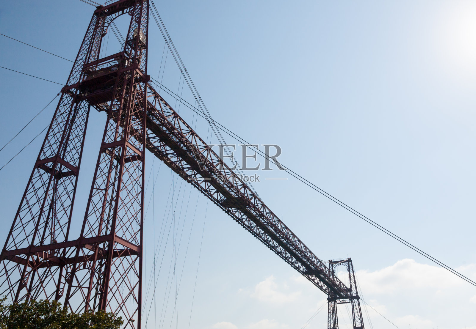 葡萄牙和拉斯阿里纳斯之间的比斯开桥,西班牙照片摄影图片