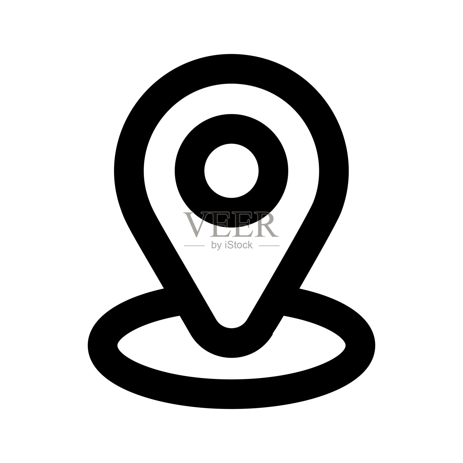 位置指针矢量图标设计在时尚的风格,易于使用的矢量。插画图片素材