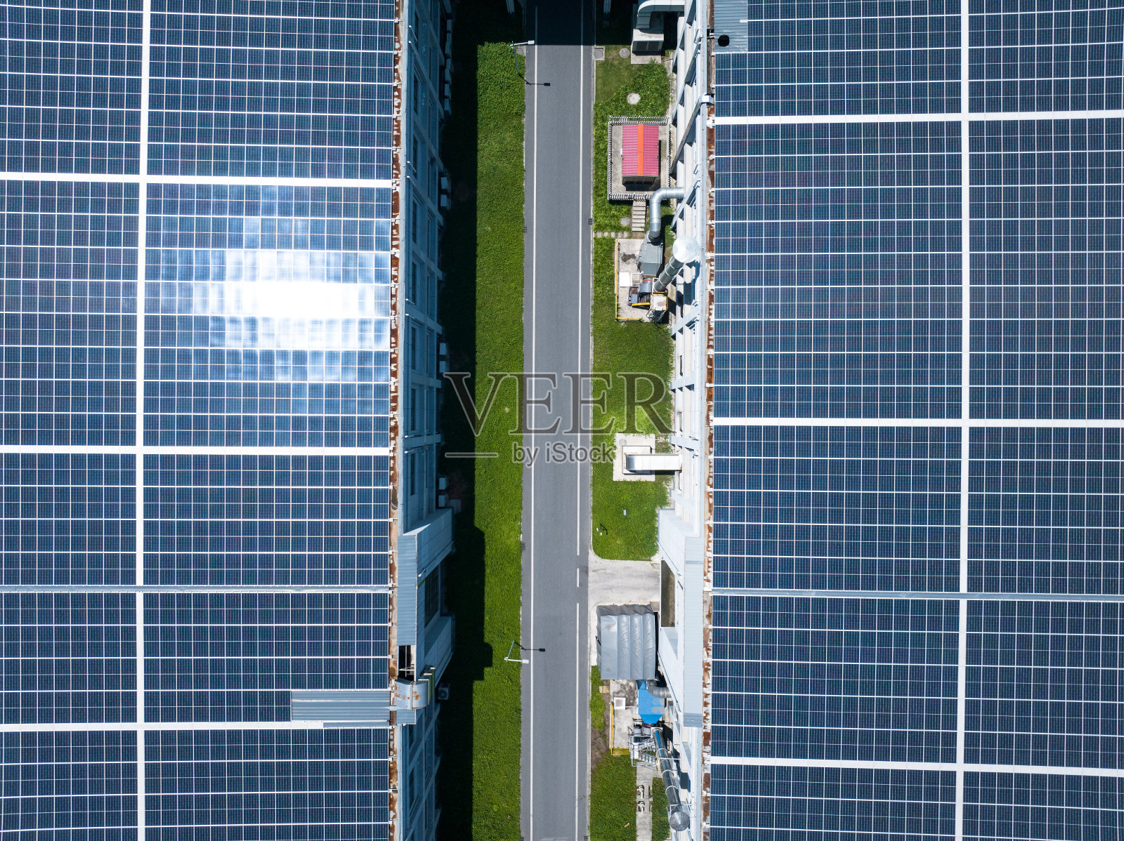 太阳能电池板的视图照片摄影图片