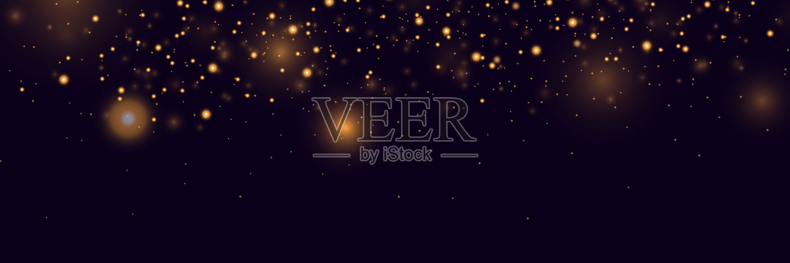 发光的魔法尘埃,尘埃闪耀。飞行的光粒子。闪光效果。插画图片素材