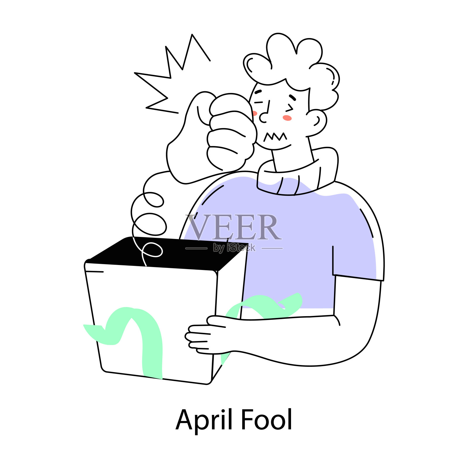 愚人节插画图片素材