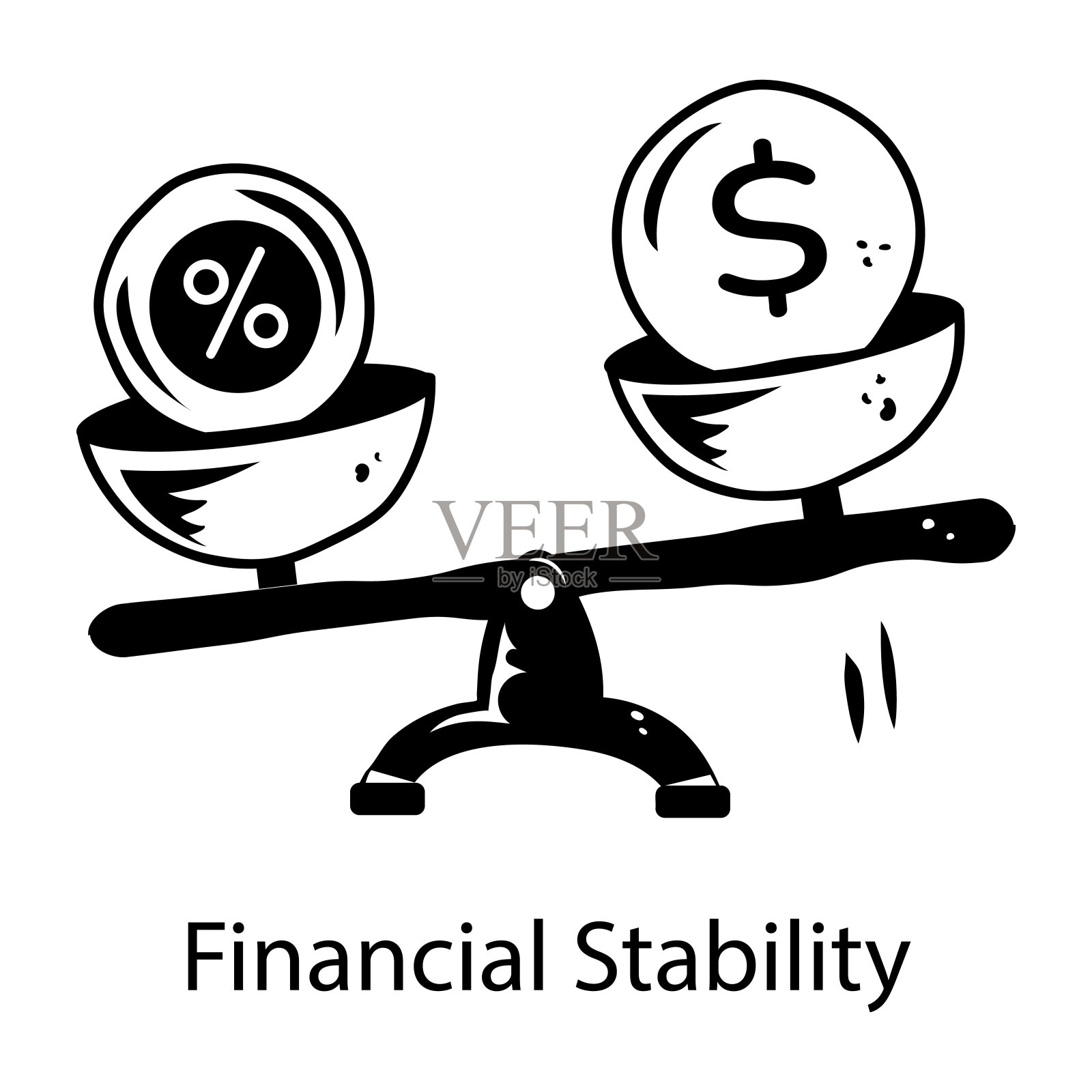 金融稳定插画图片素材