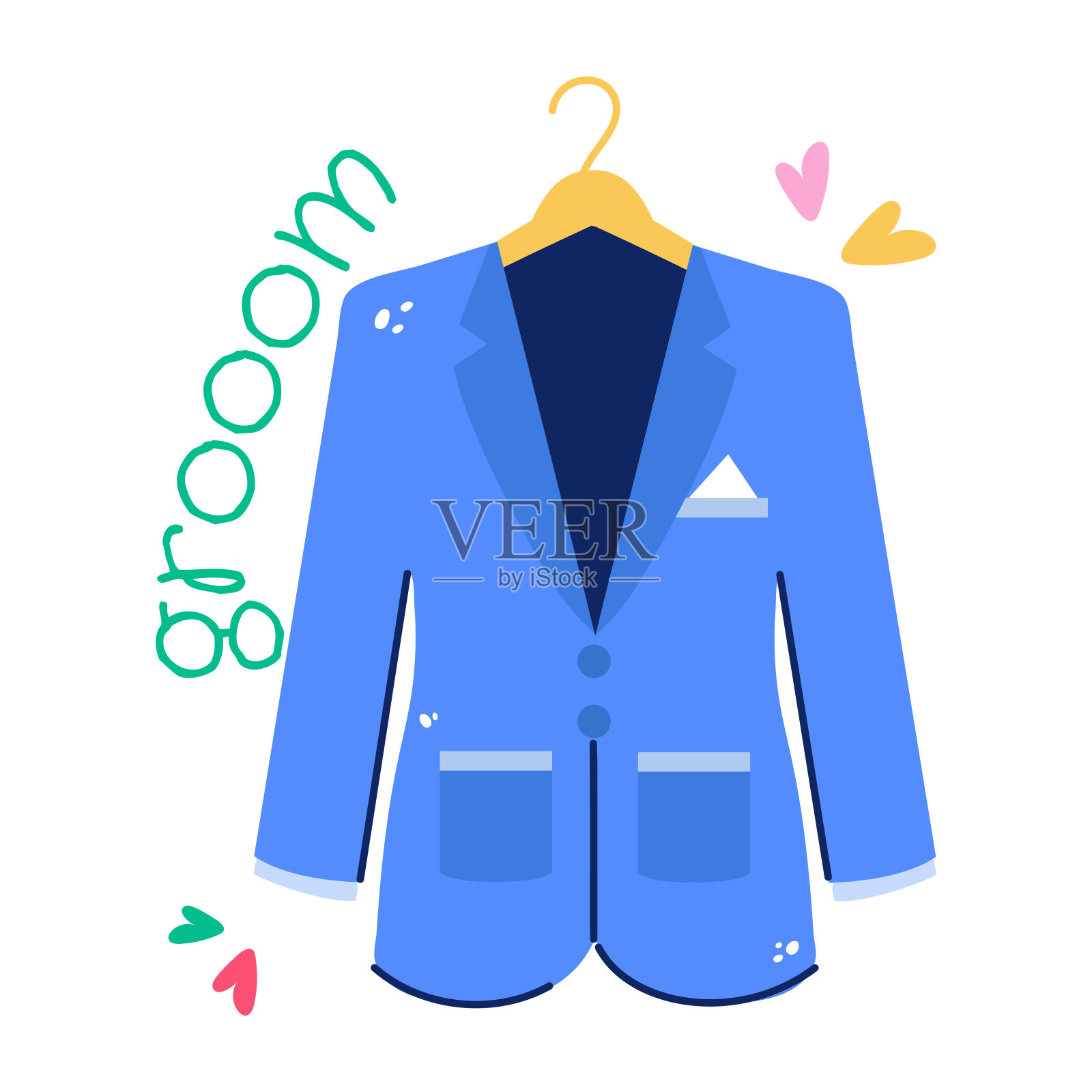 新郎西装插画图片素材