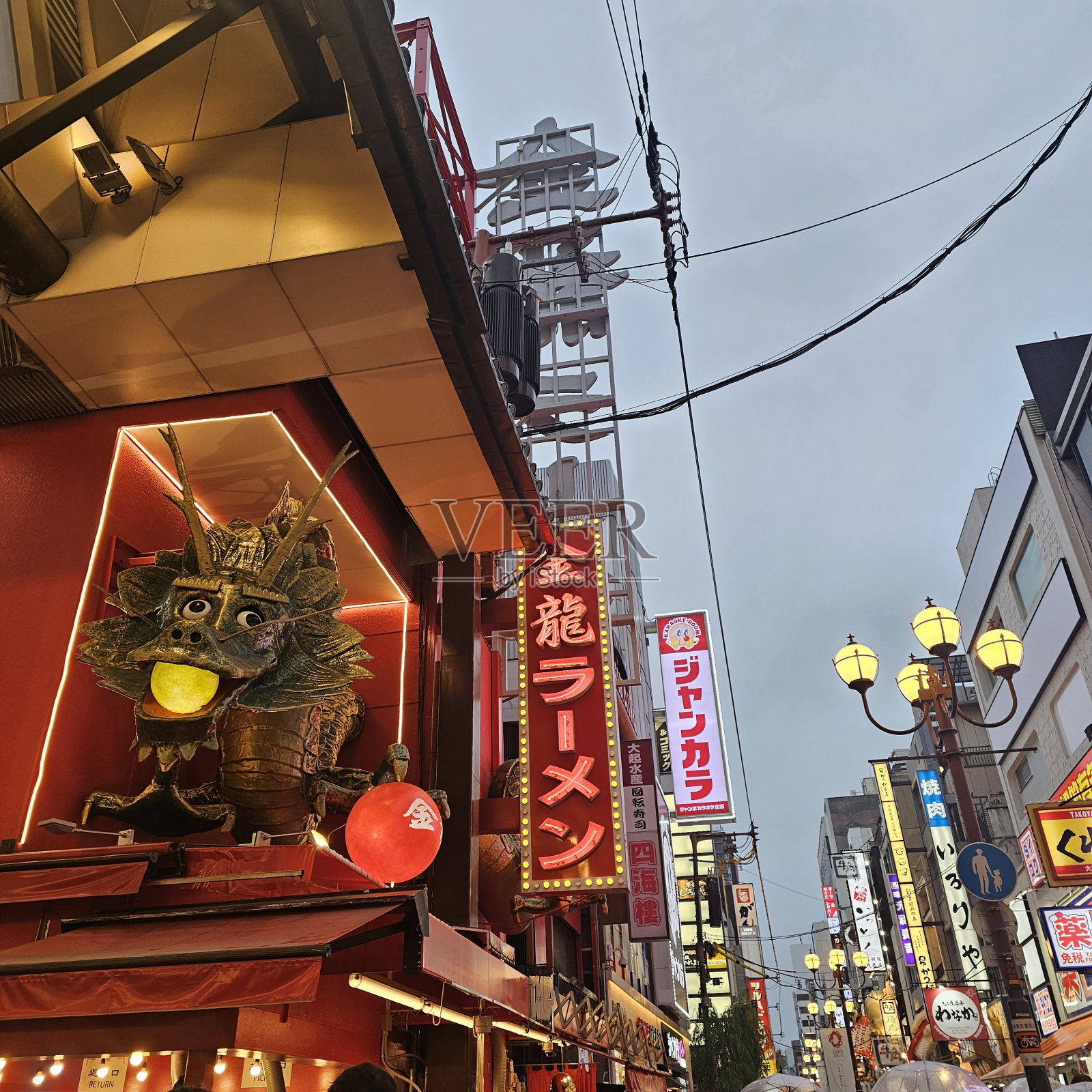 日本料理街照片摄影图片