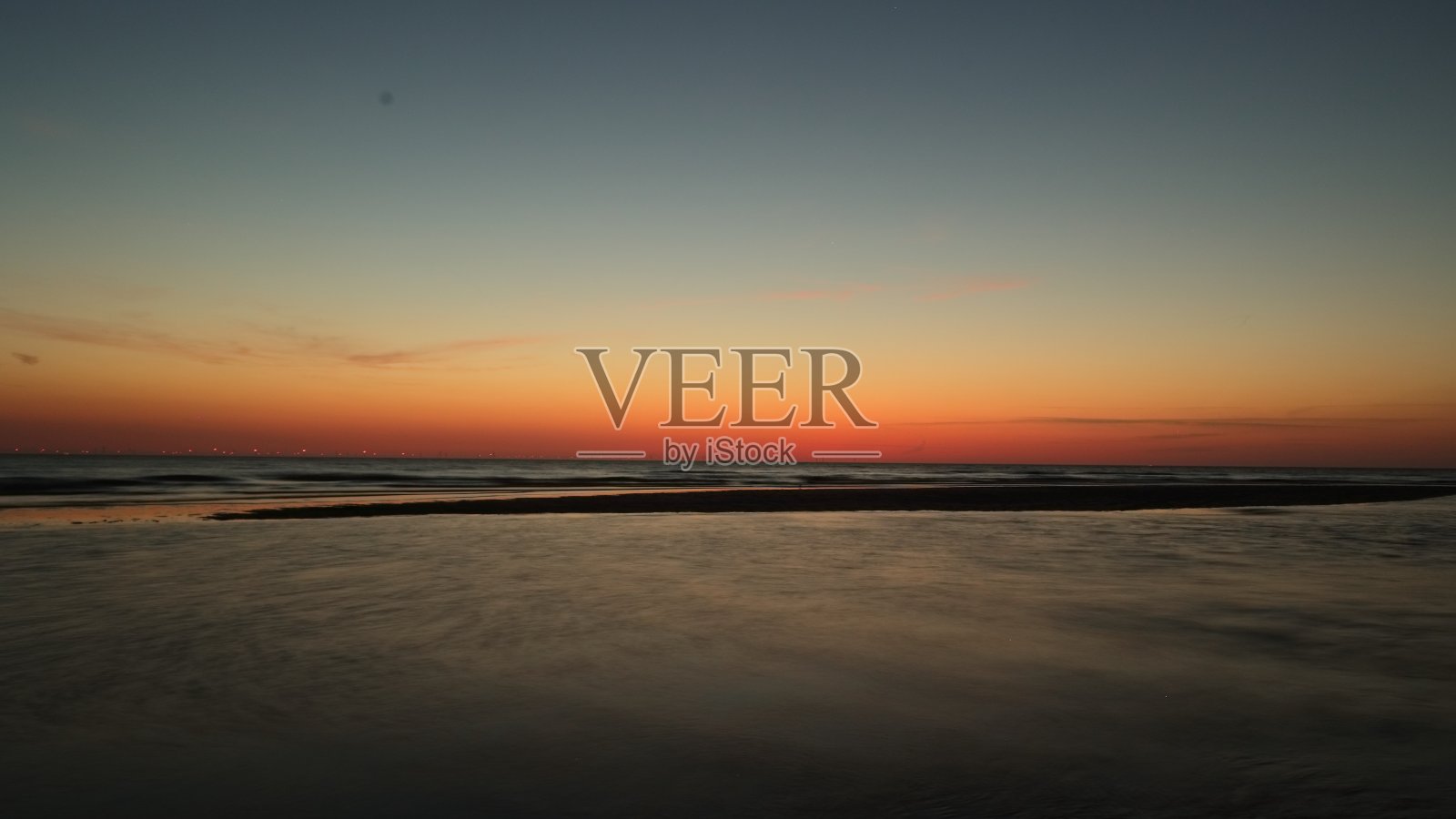 美丽的海景日落照片摄影图片