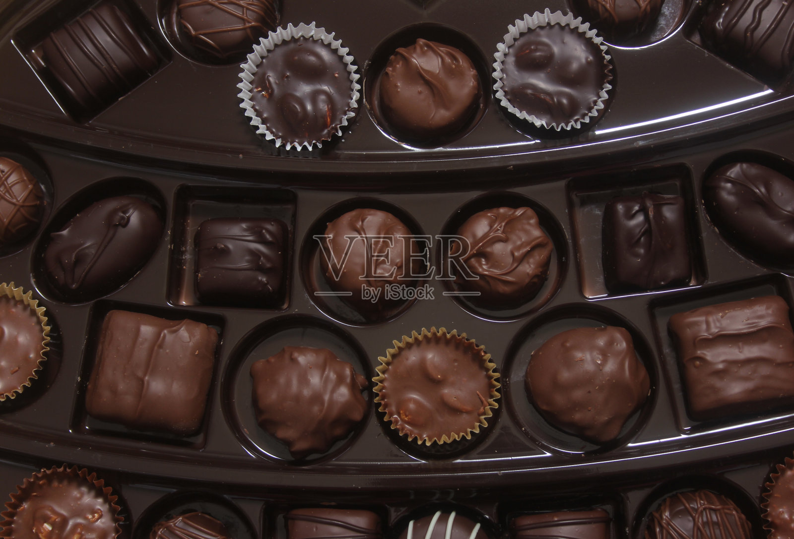 各种口味的巧克力特写照片摄影图片