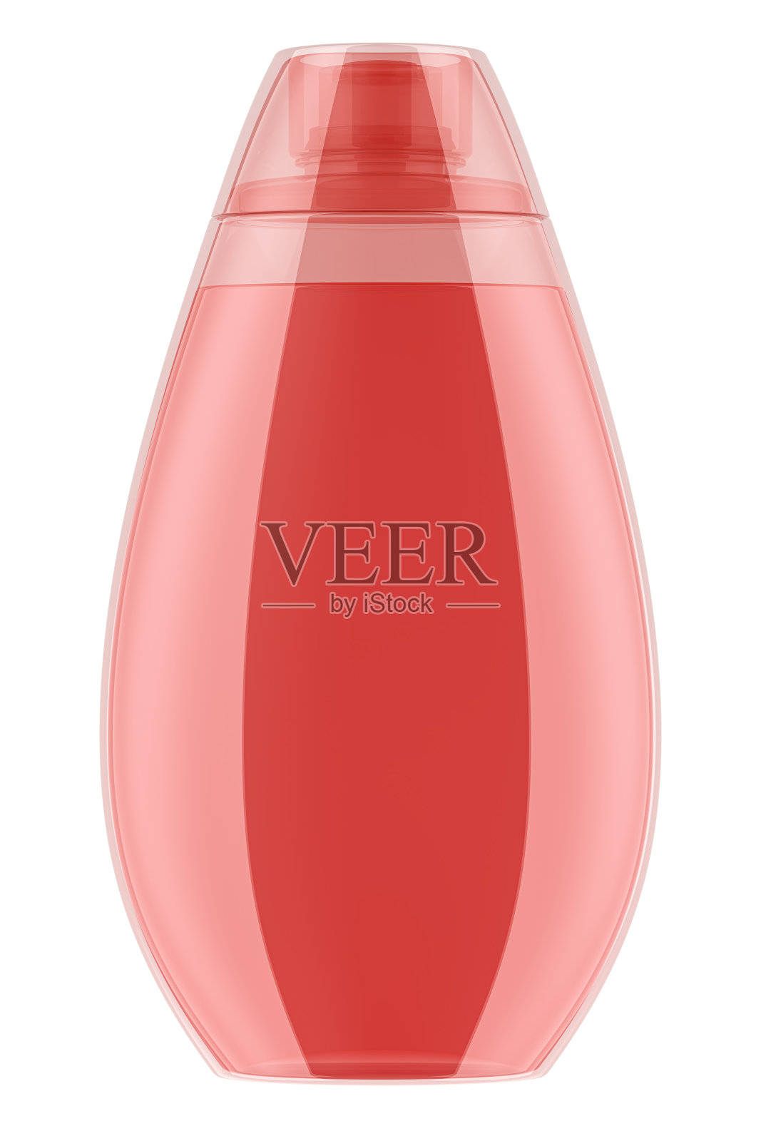 洗发瓶或沐浴泡沫瓶、油瓶。红色,3D渲染照片摄影图片