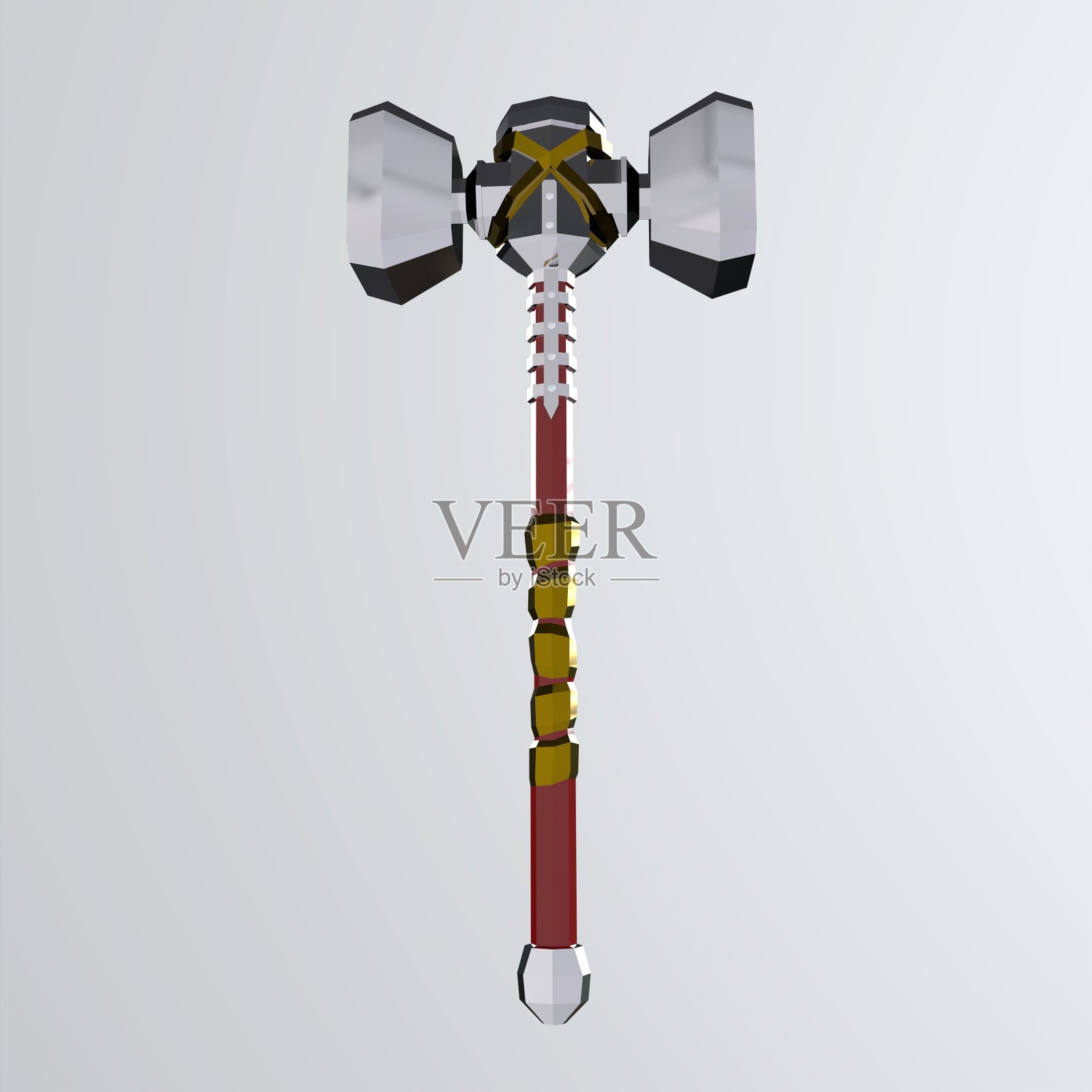 神锤孤立在白色背景上照片摄影图片