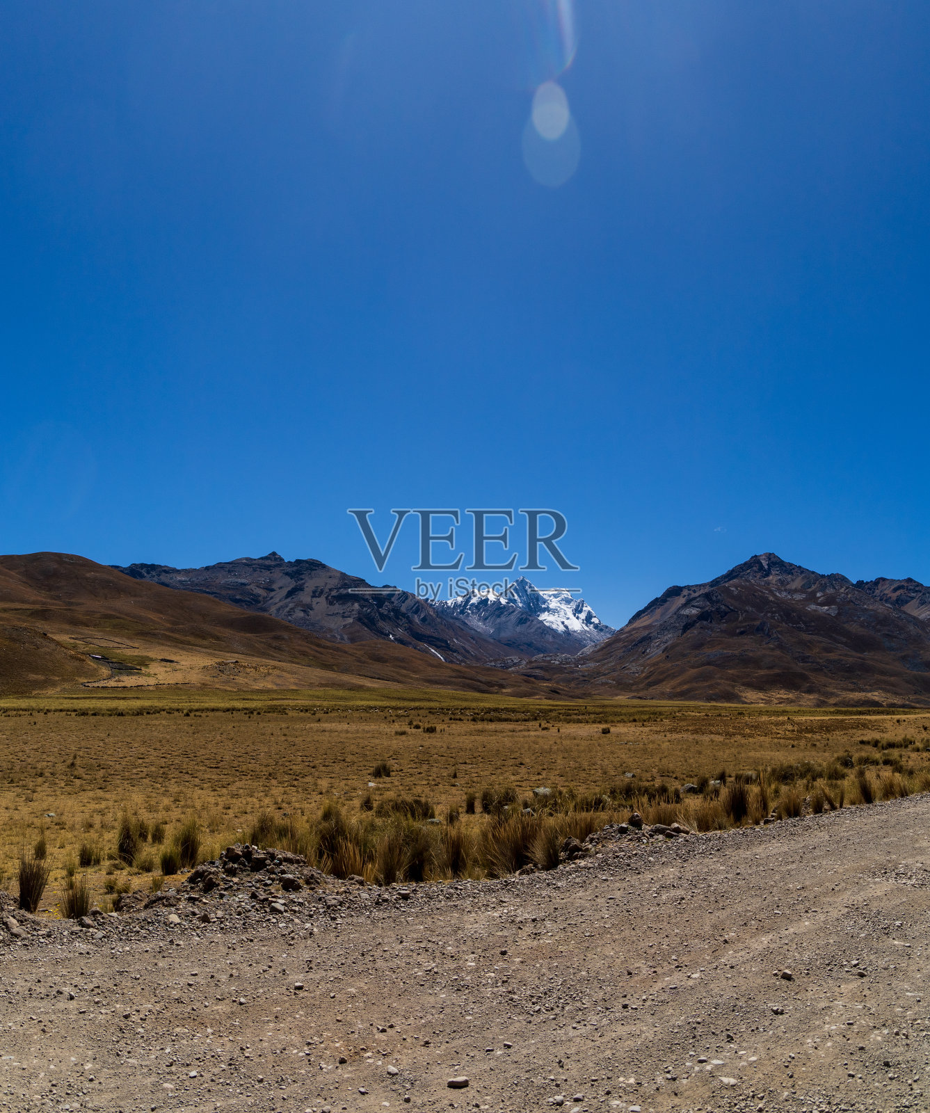 安卡什地区安第斯山脉的景色。照片摄影图片