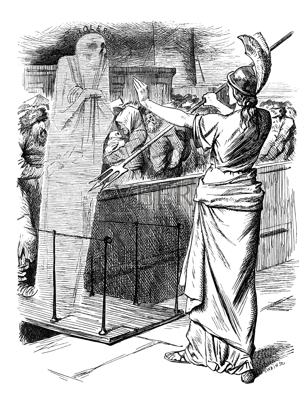 英国讽刺漫画插画图片素材