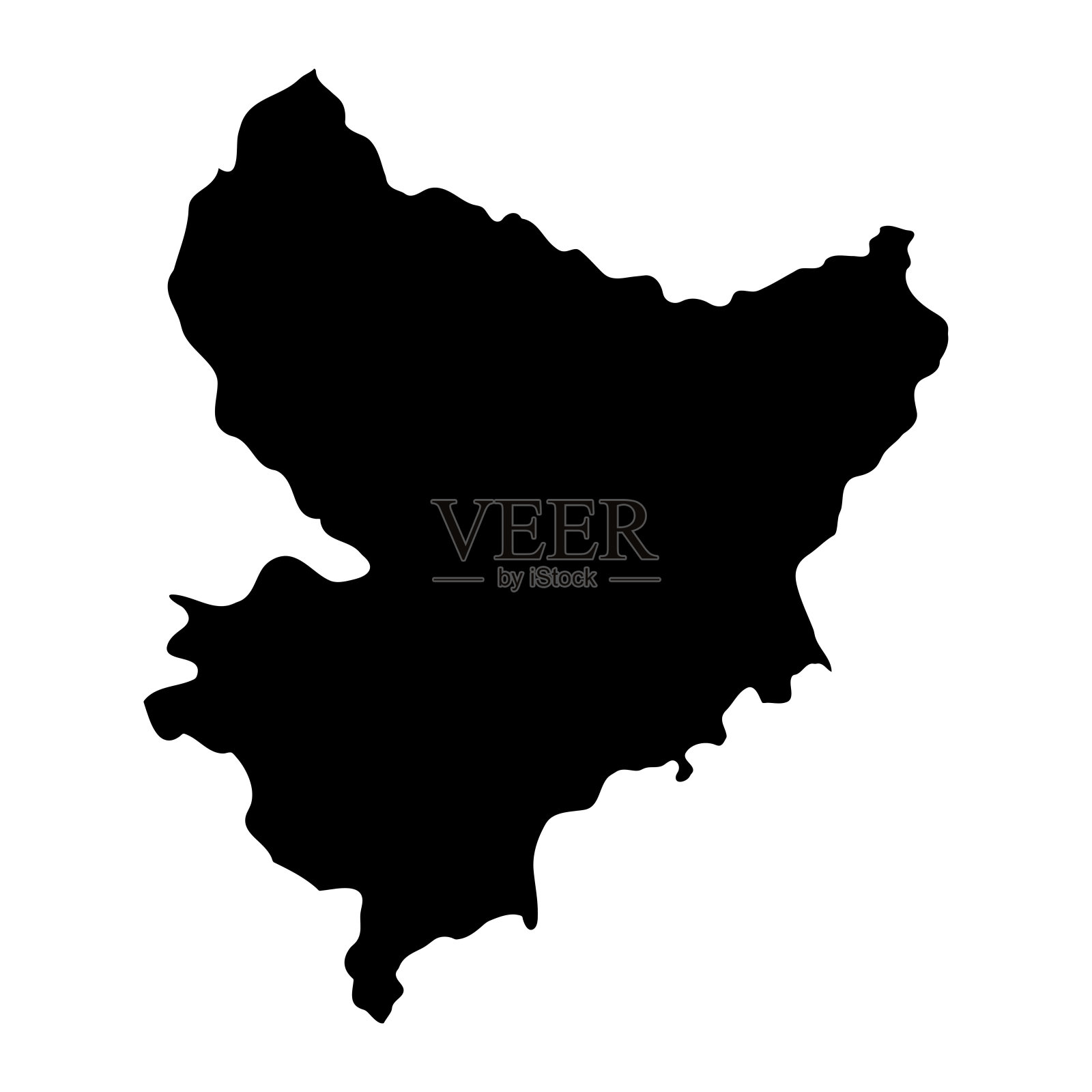 阿尔卑斯省地图,法国行政区划。矢量插图。插画图片素材