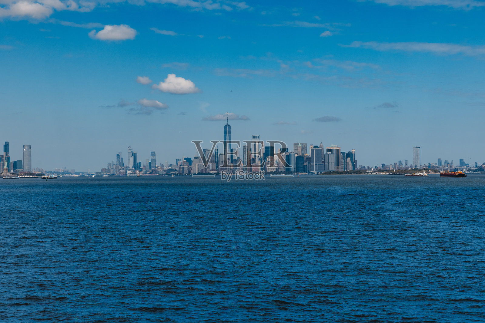 著名的天际线曼哈顿下城,纽约,美国-股票照片照片摄影图片