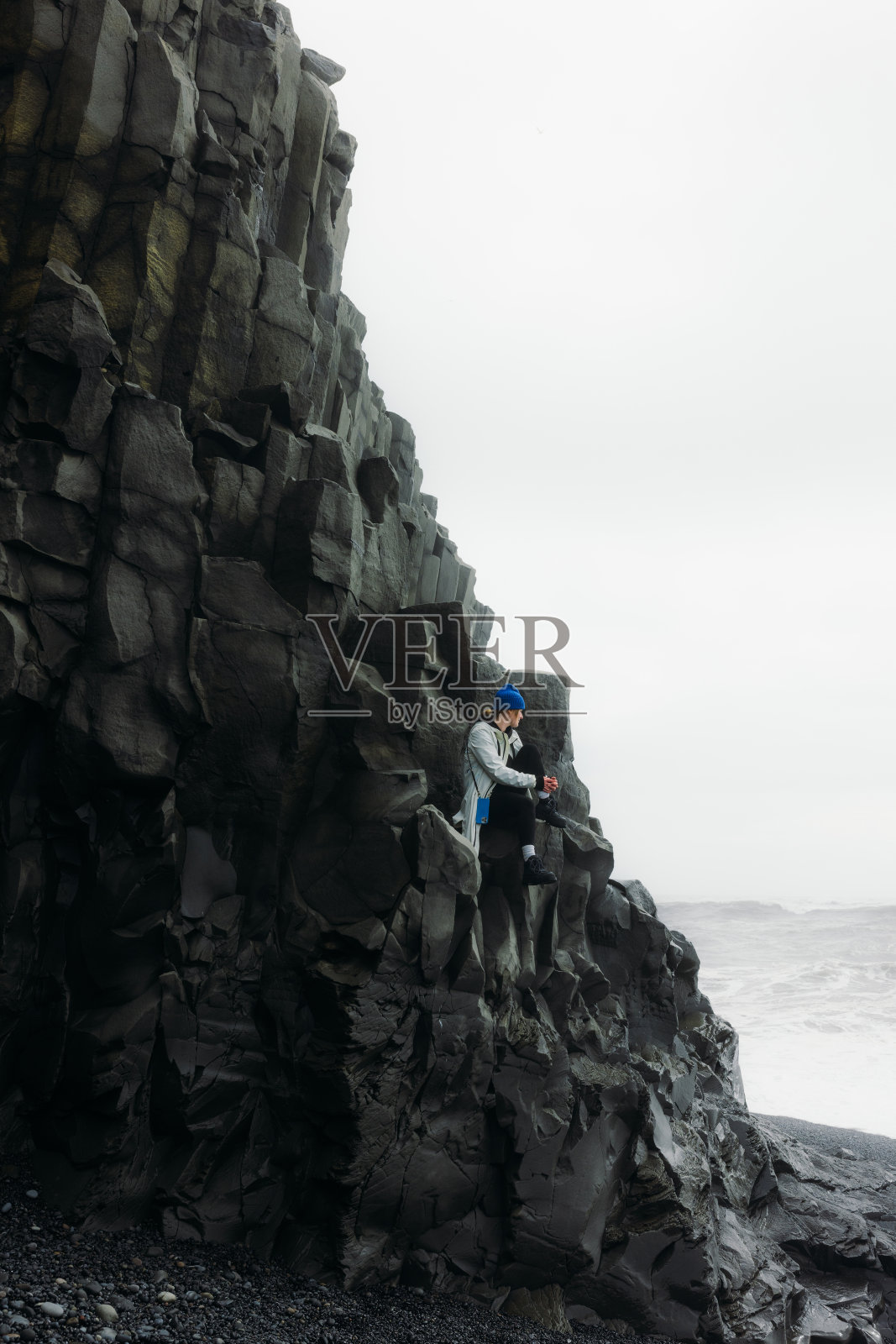 冰岛火山景观引人注目照片摄影图片