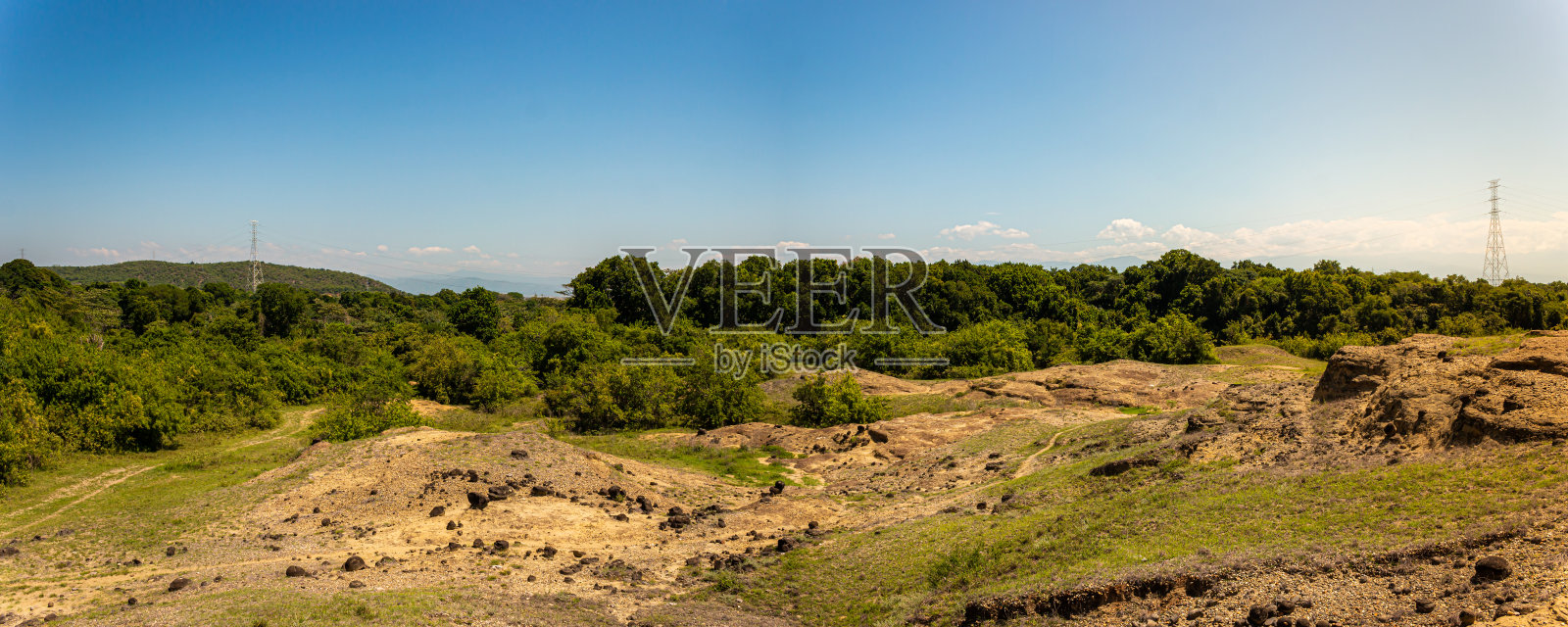 哥伦比亚惠拉美丽风景的全景照片摄影图片