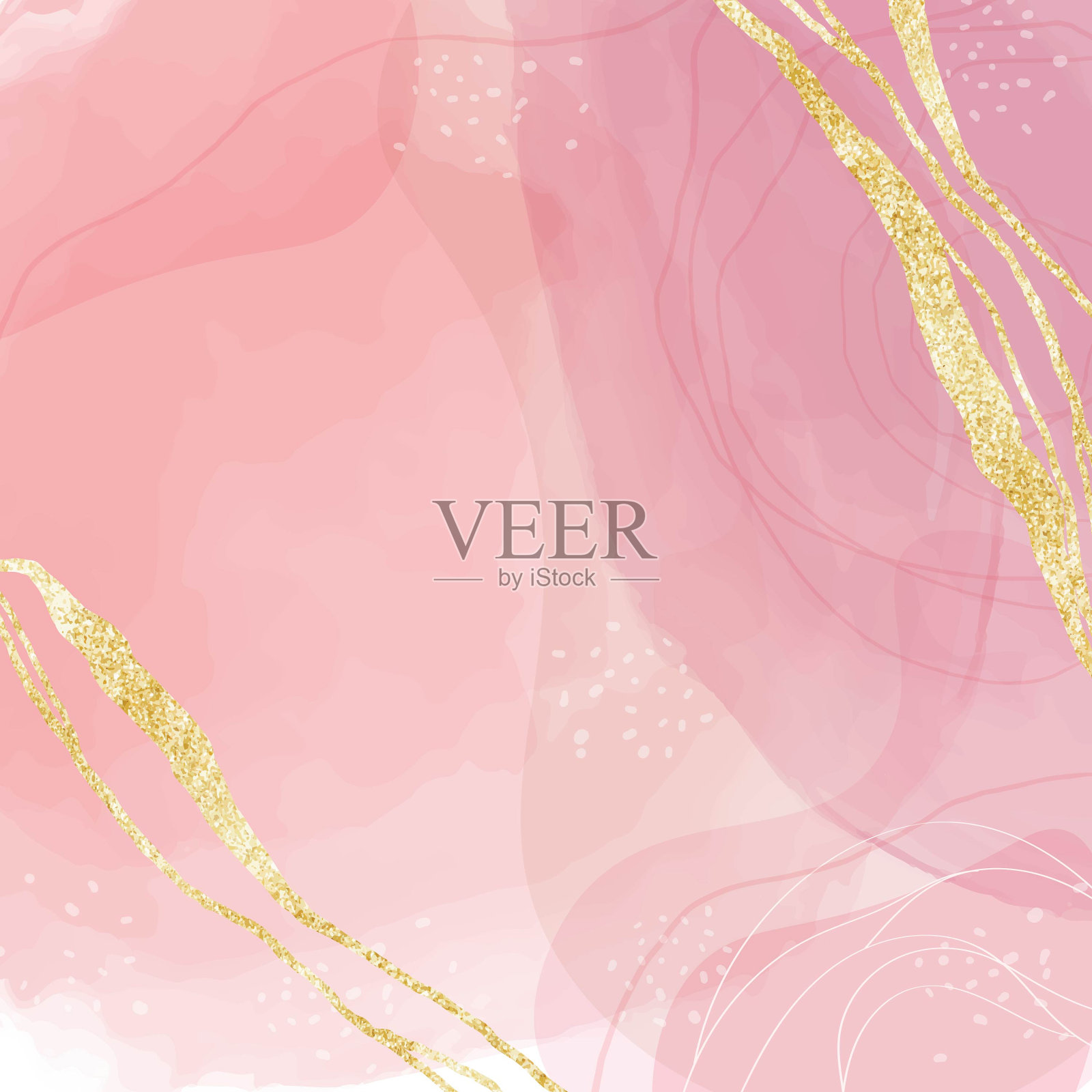 抽象玫瑰腮红液体水彩背景插画图片素材