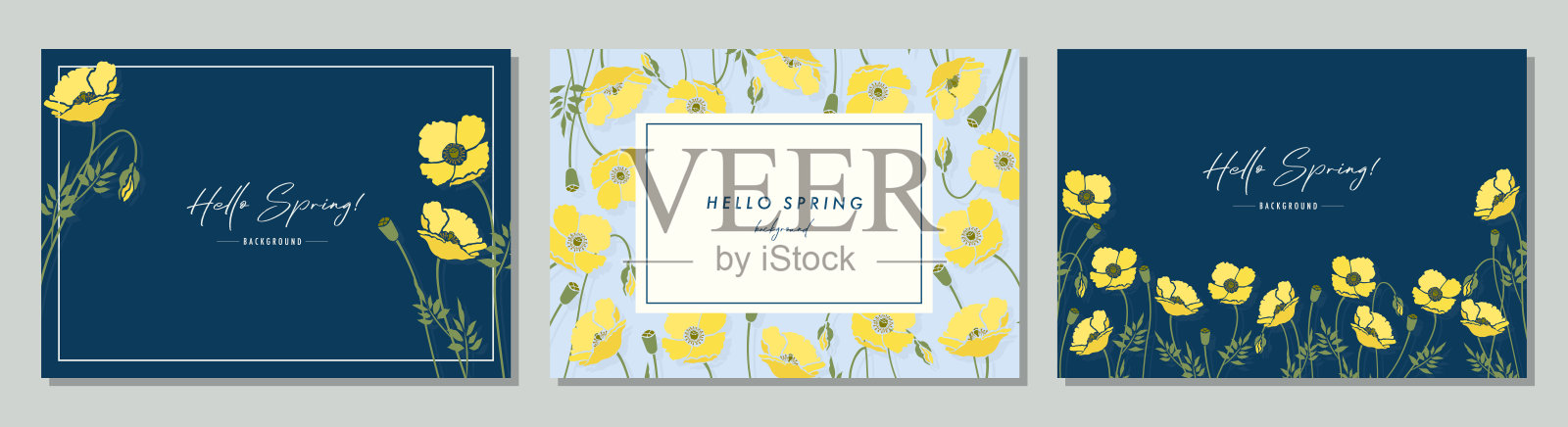 罂粟花插画套装插画图片素材