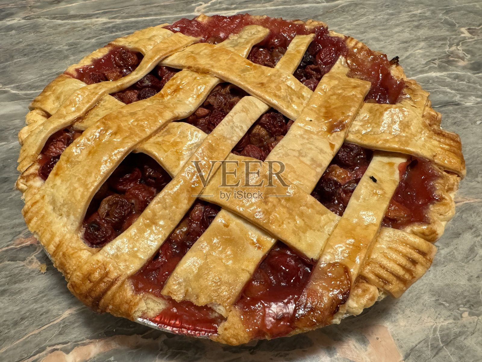 自制樱桃派照片摄影图片