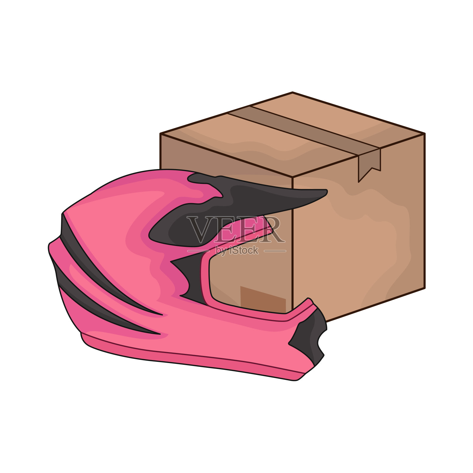 摩托车头盔插画图片素材