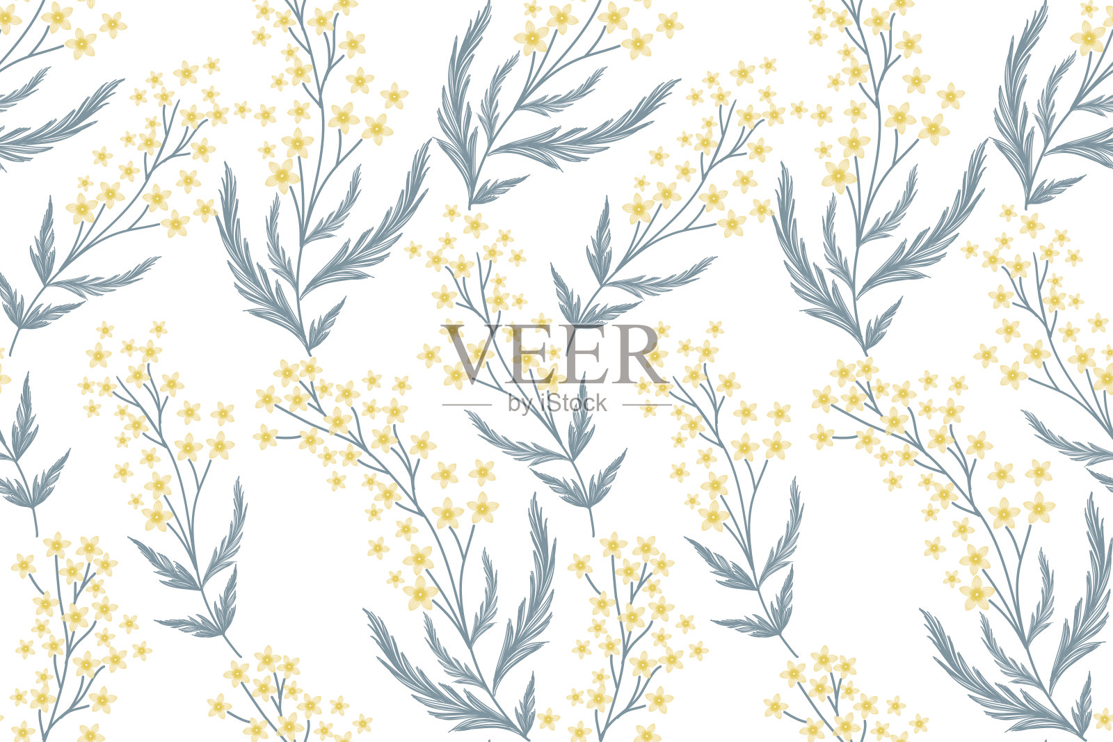 花卉Ikat图案无缝。民族花复古设计矢量插图。插画图片素材