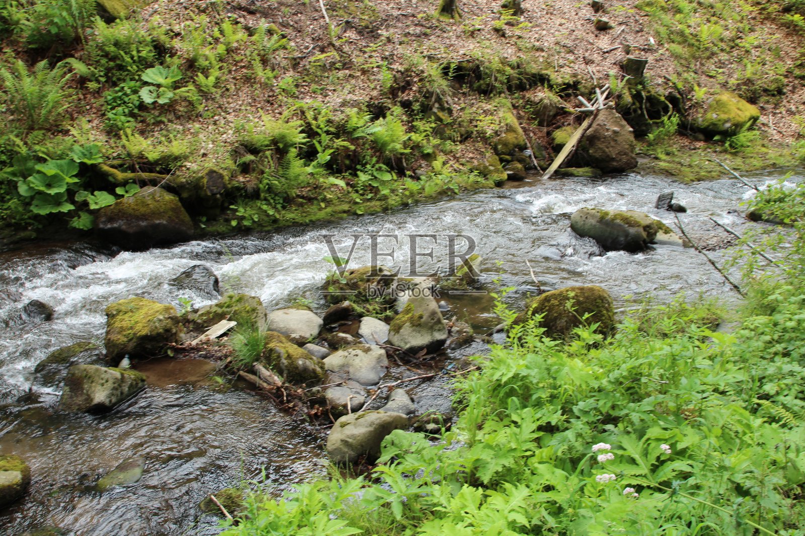 穿过岩石的河流照片摄影图片