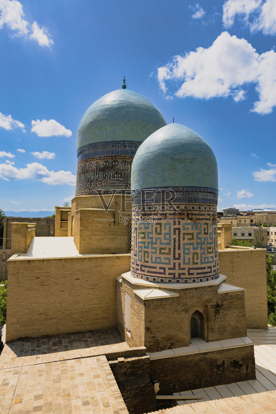 撒马尔罕的Shah-i-Zinda陵墓照片摄影图片