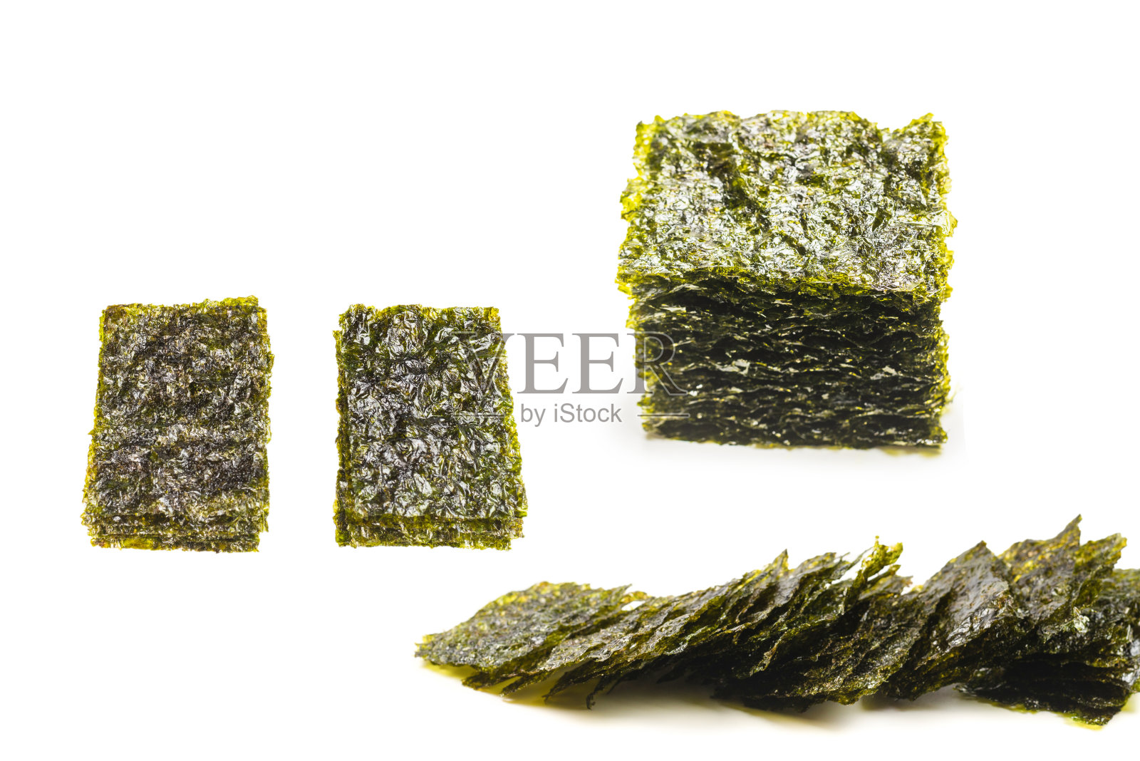 海苔孤立在白色上。照片摄影图片