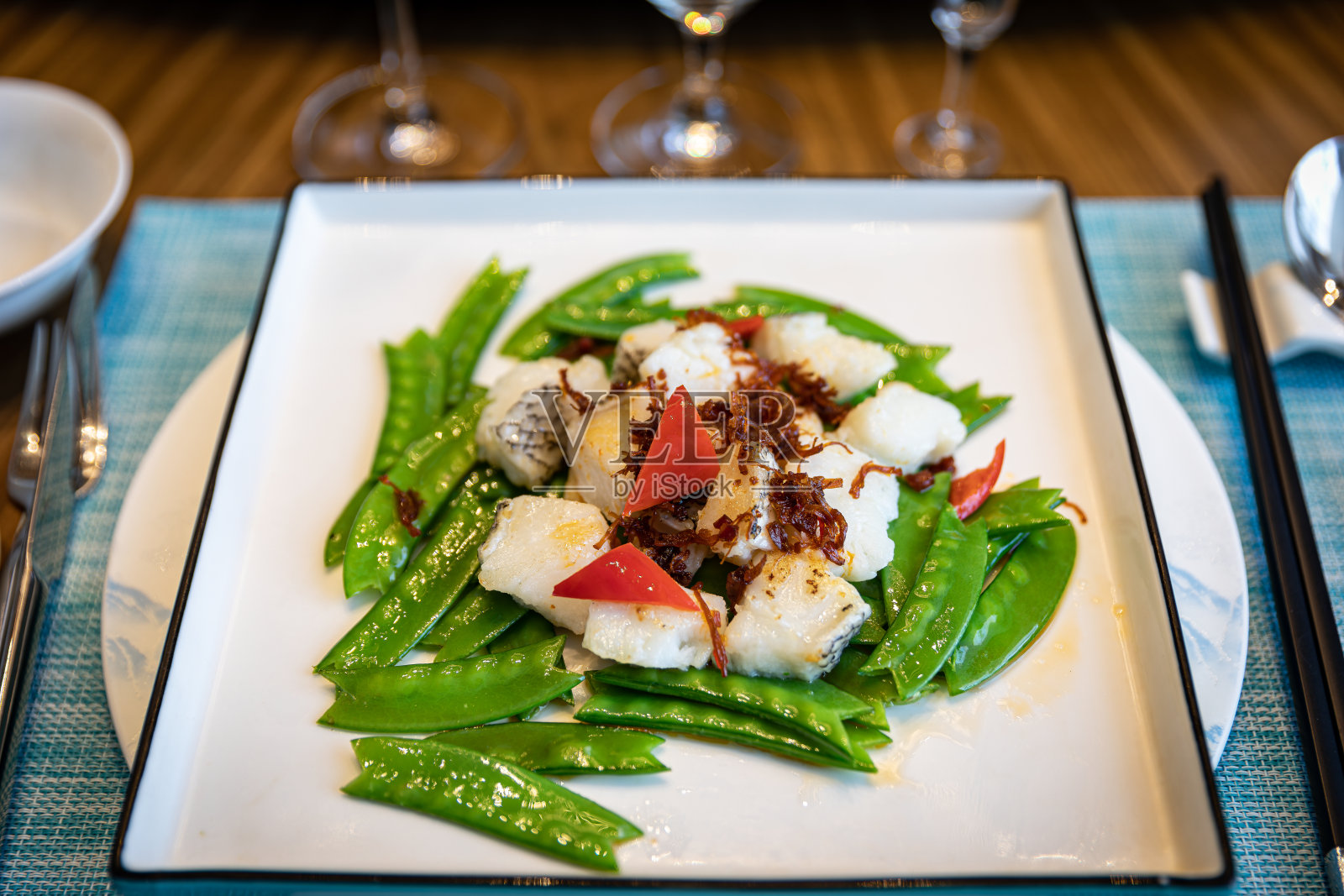 沙豆荚鳕鱼照片摄影图片