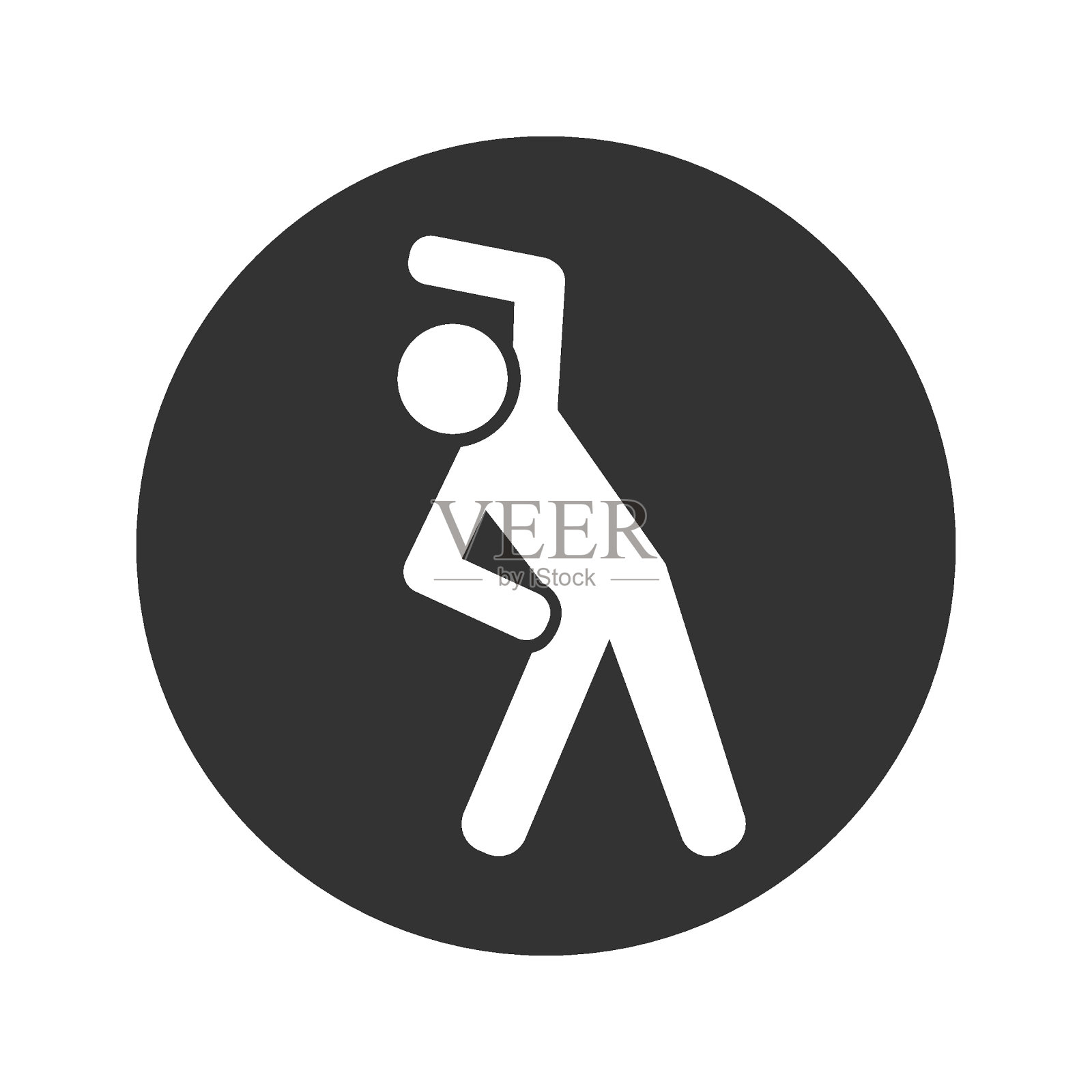 健身运动图标,锻炼在健身房或在家里,运动身体姿势,灵活适合的人,运动员细线符号在白色背景上-可编辑的笔画矢量插画图片素材