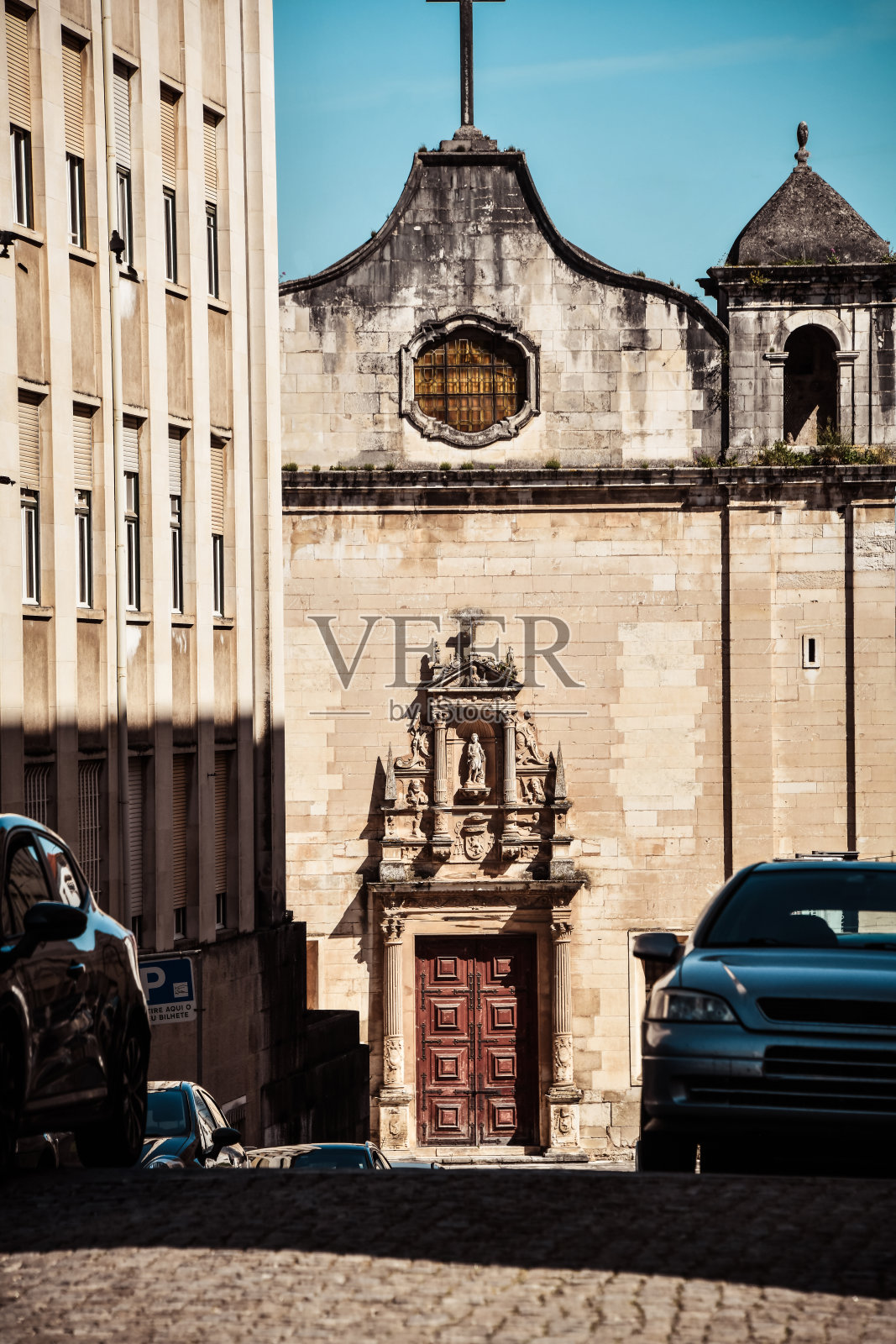 葡萄牙科英布拉的s<s:1> o jo<e:1> o de Almedina教堂照片摄影图片